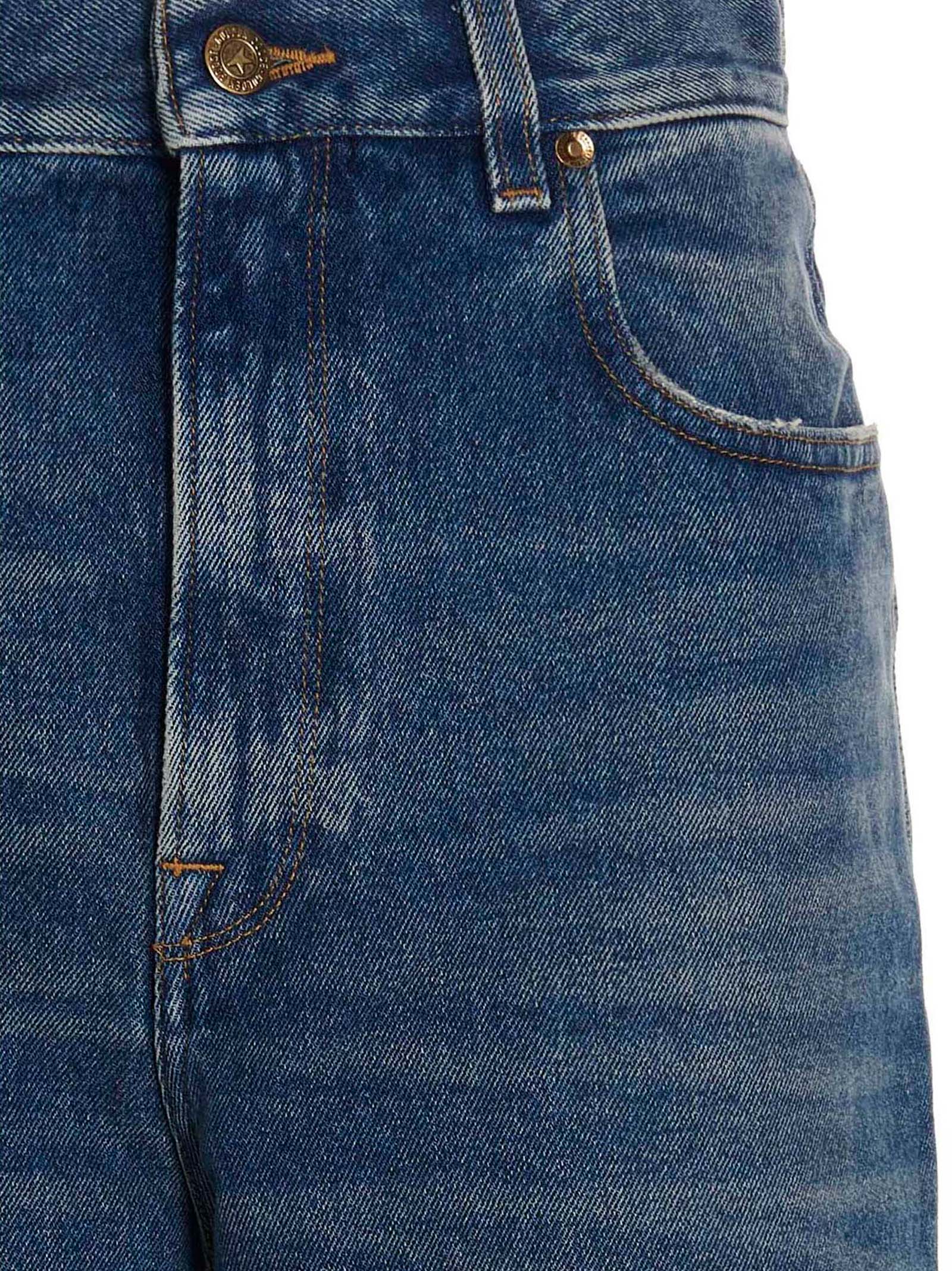 Jean droit Golden Goose en coton bleu