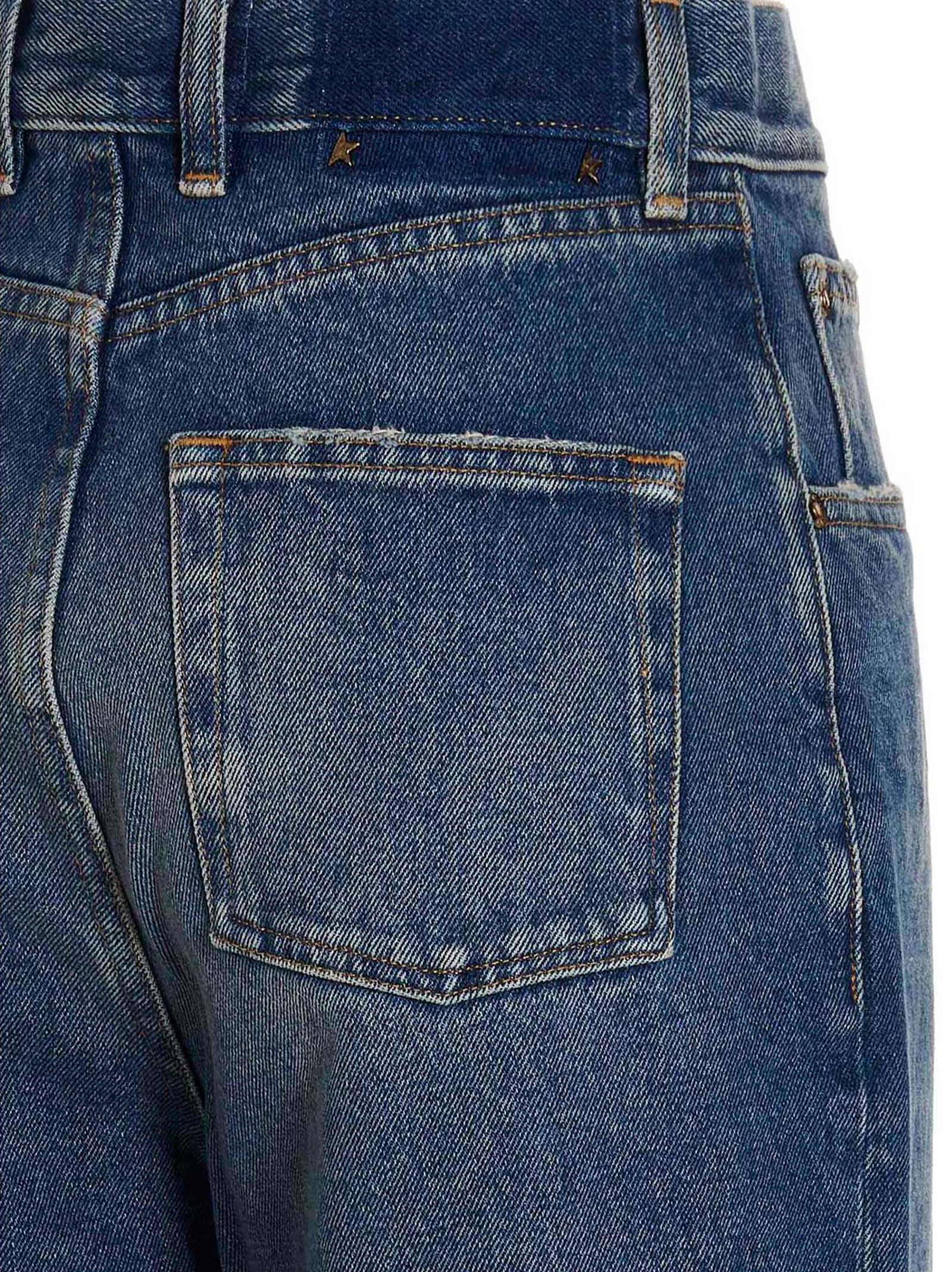 Jean droit Golden Goose en coton bleu