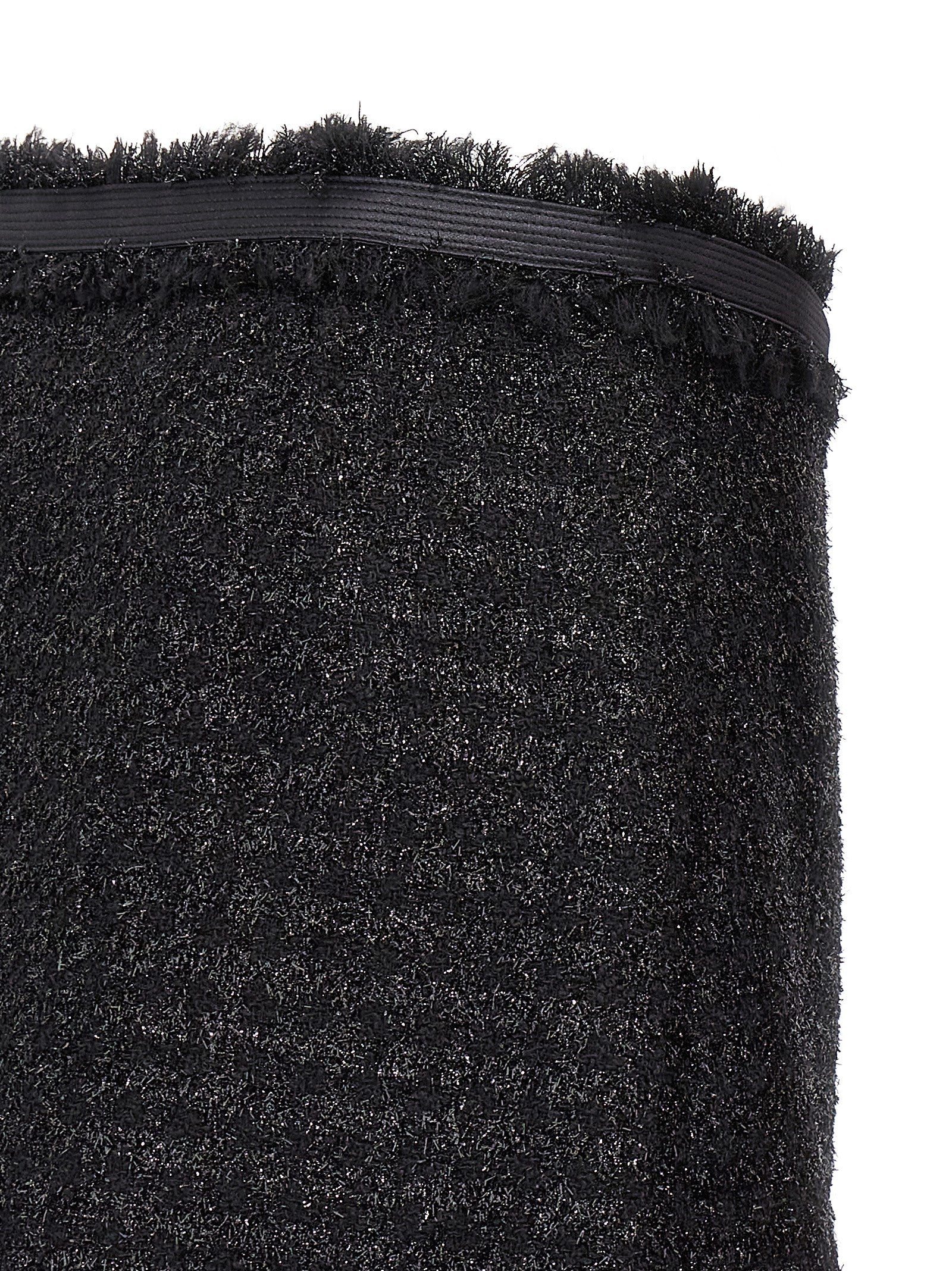Jupe longue en laine vierge noire Versace