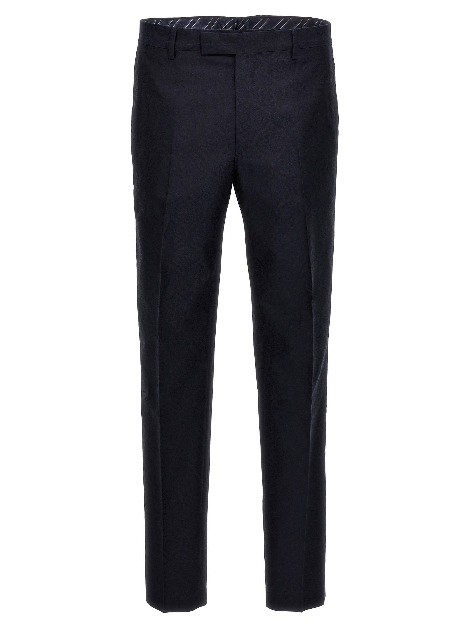 Blue Cotton Dress Pants