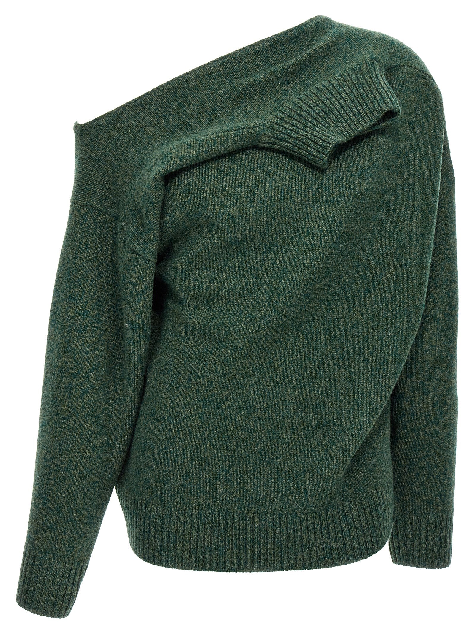 Victoria Beckham Green Convertible Wool Cashmere Cardigan