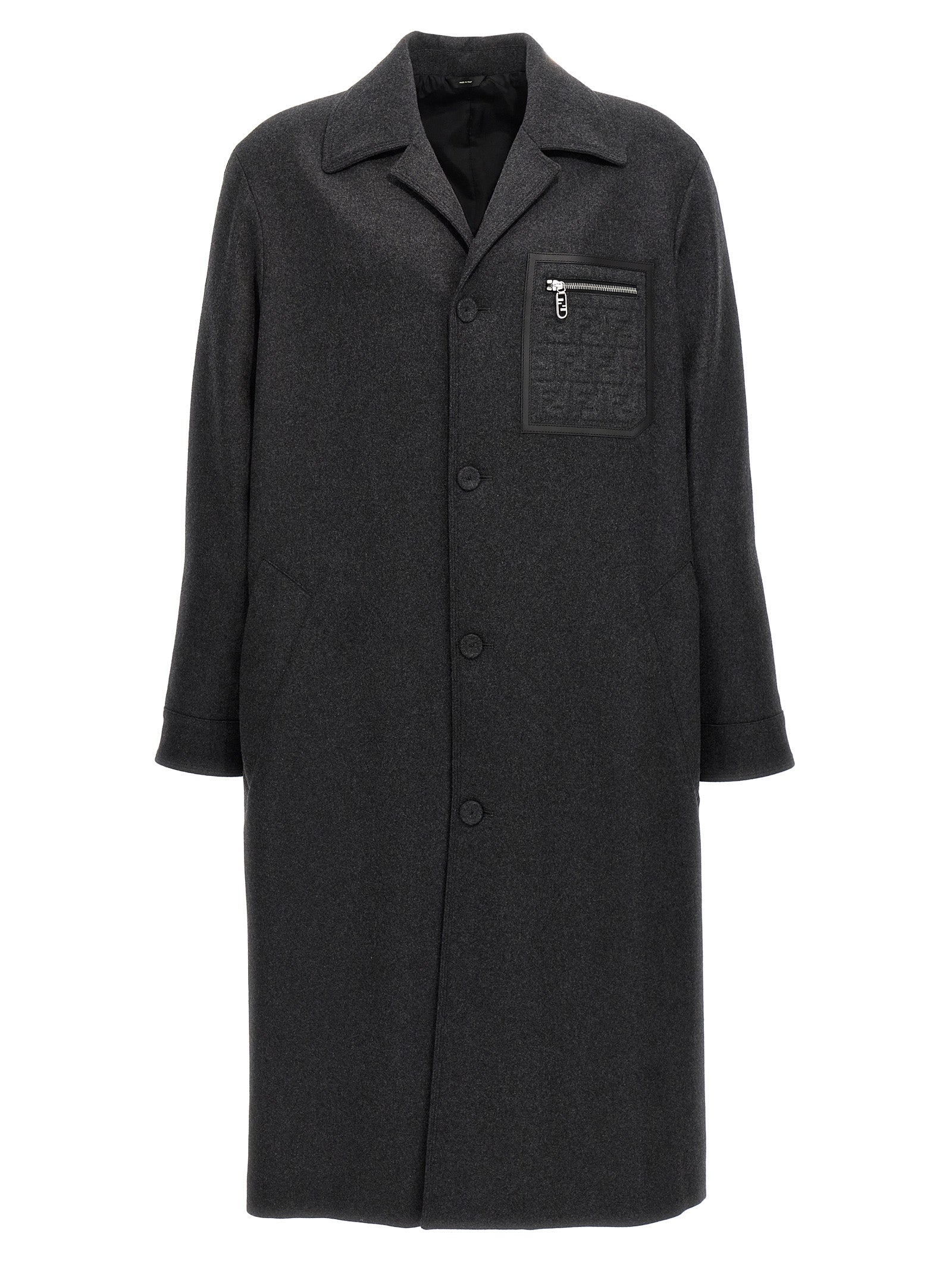 Manteau Fendi en cachemire gris