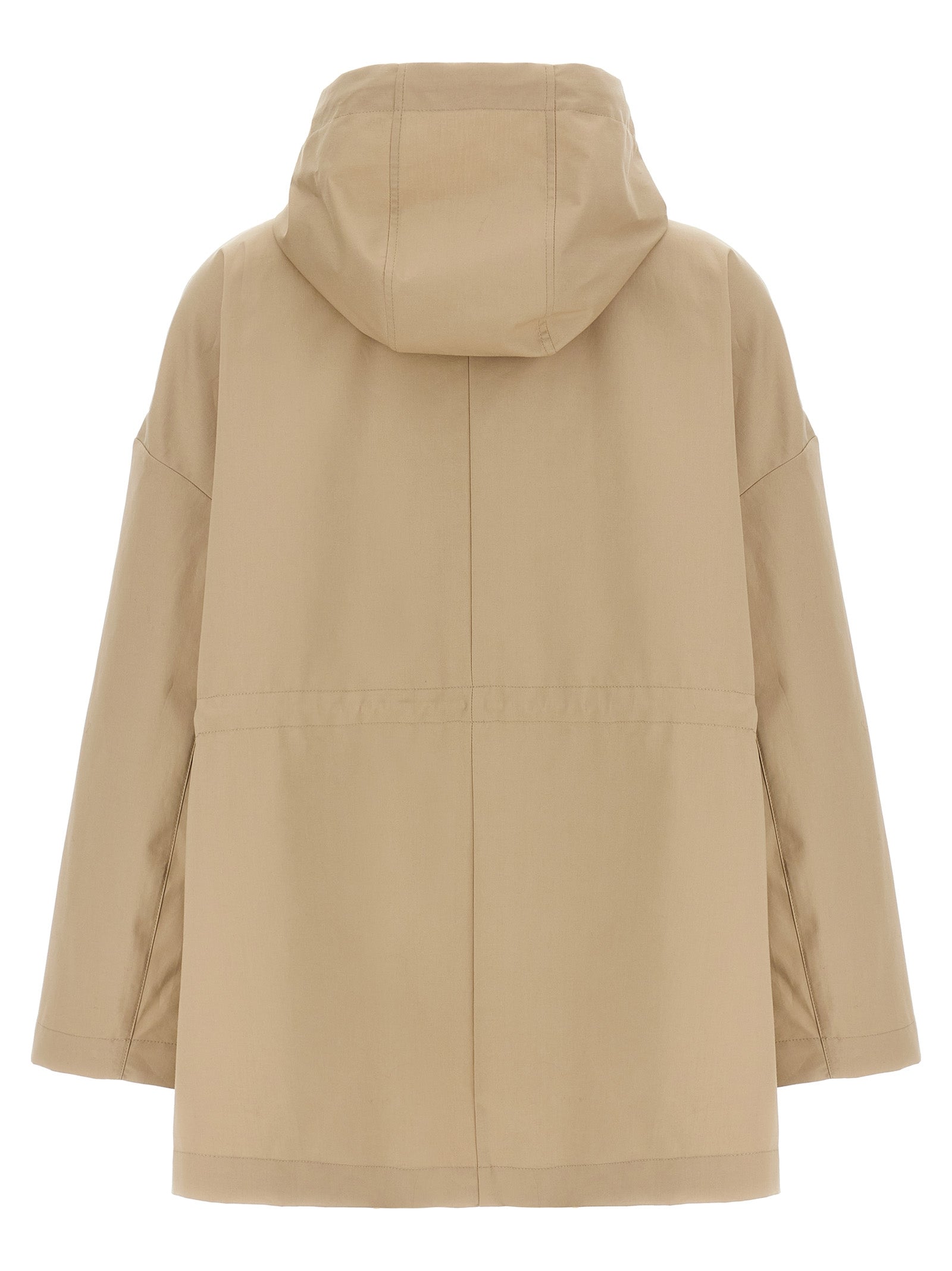 Beige Cotton Parka
