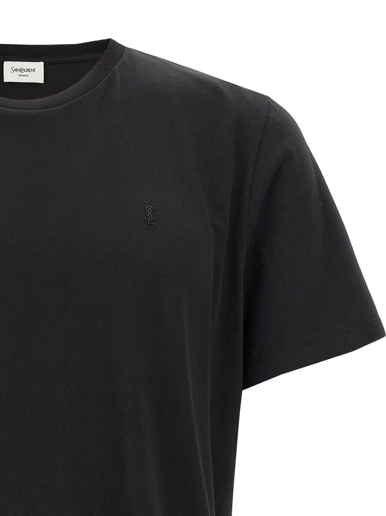 T-shirt Saint Laurent en coton noir