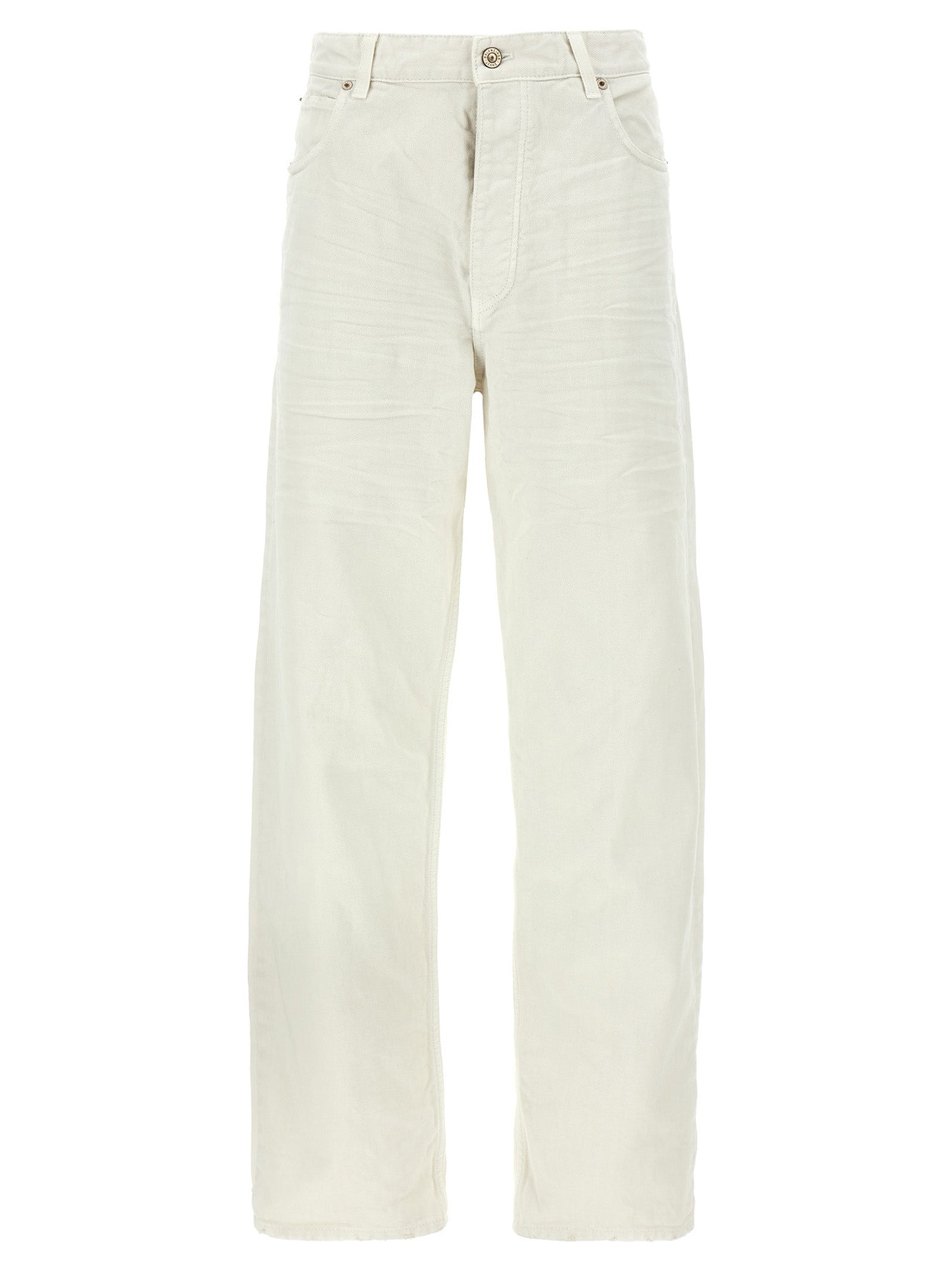 Balenciaga Jean en Denim de Coton Blanc