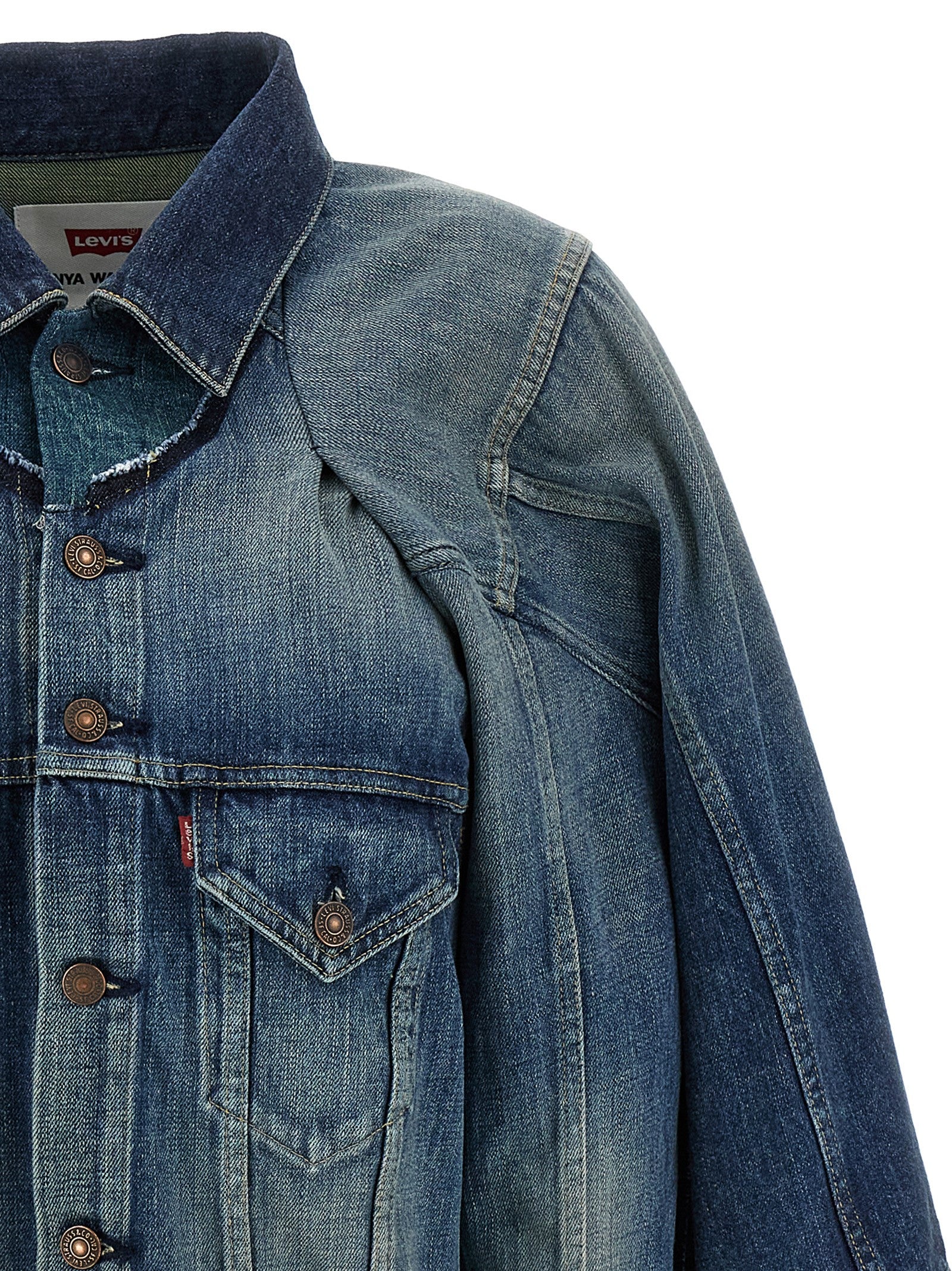 Veste en jean en coton bleu Junya Watanabe