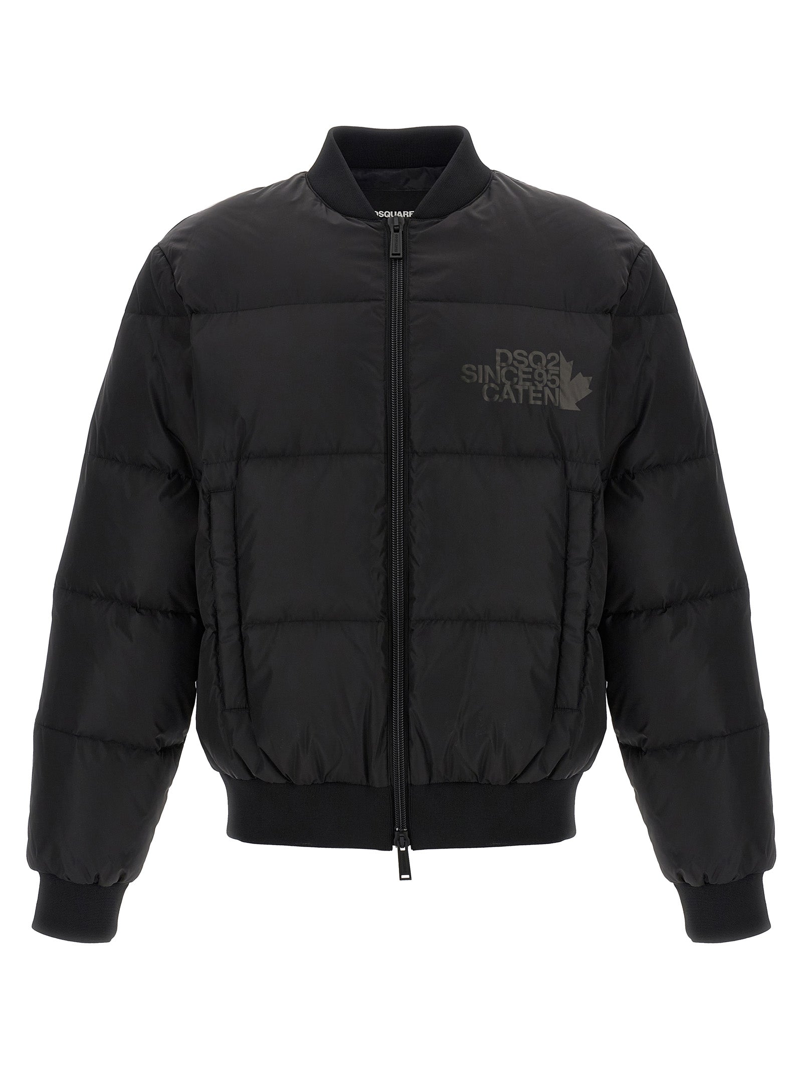 Dsquared² Bomber aus schwarzem Polyamid