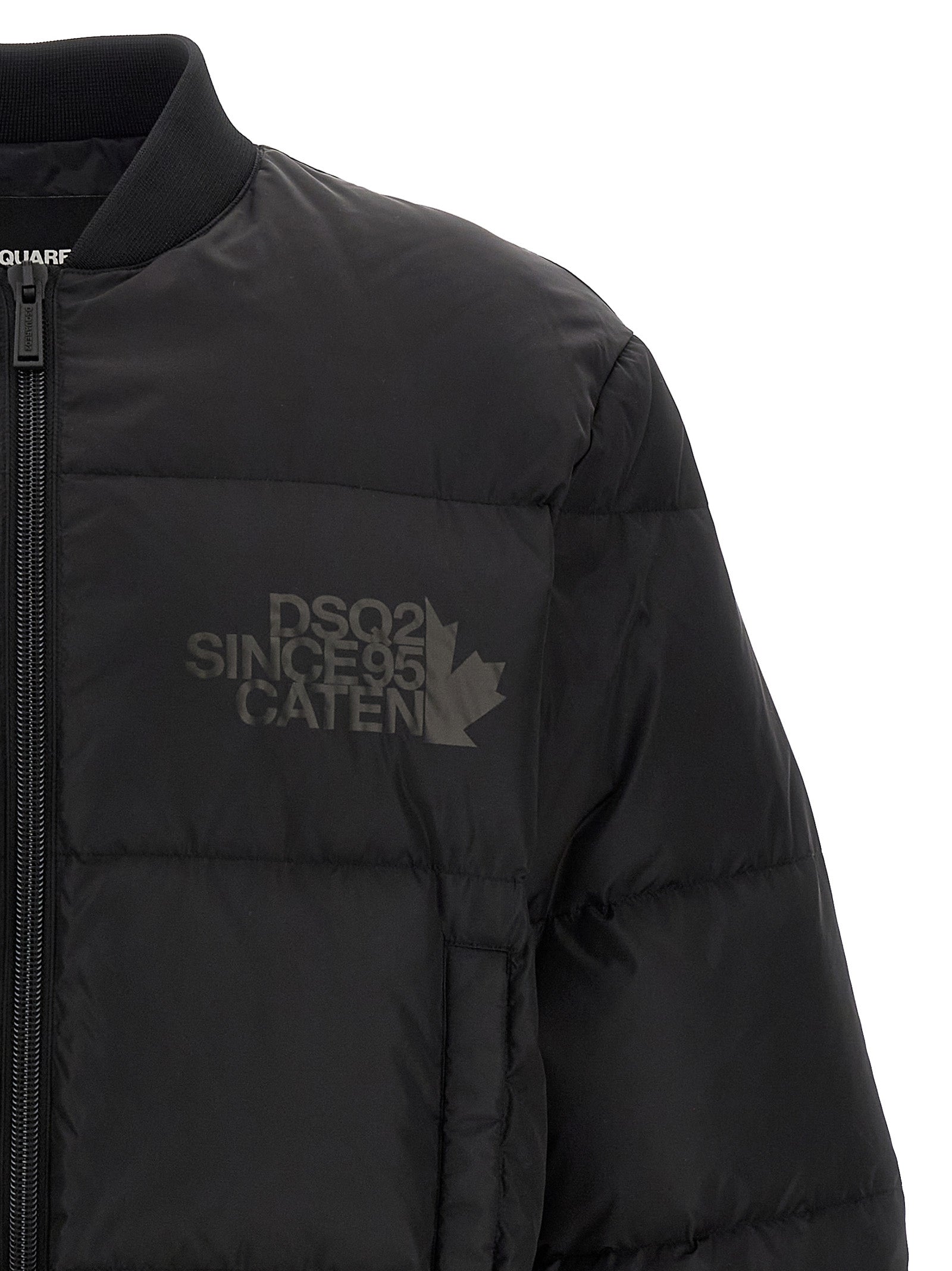 Dsquared² Bomber aus schwarzem Polyamid