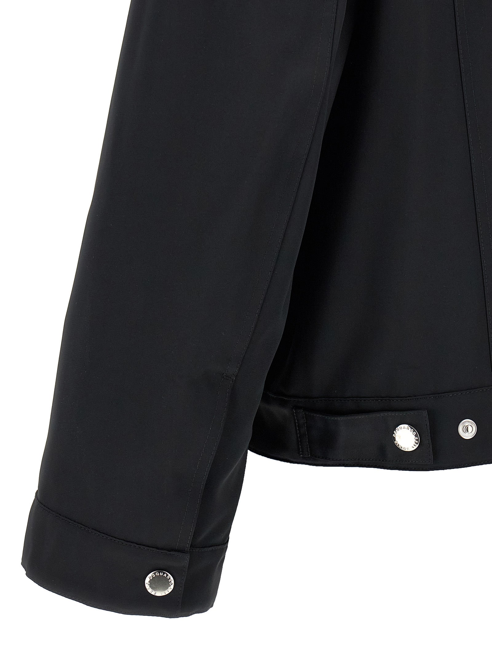 Dsquared² Schwarze, durchgehende Jacke aus Polyester