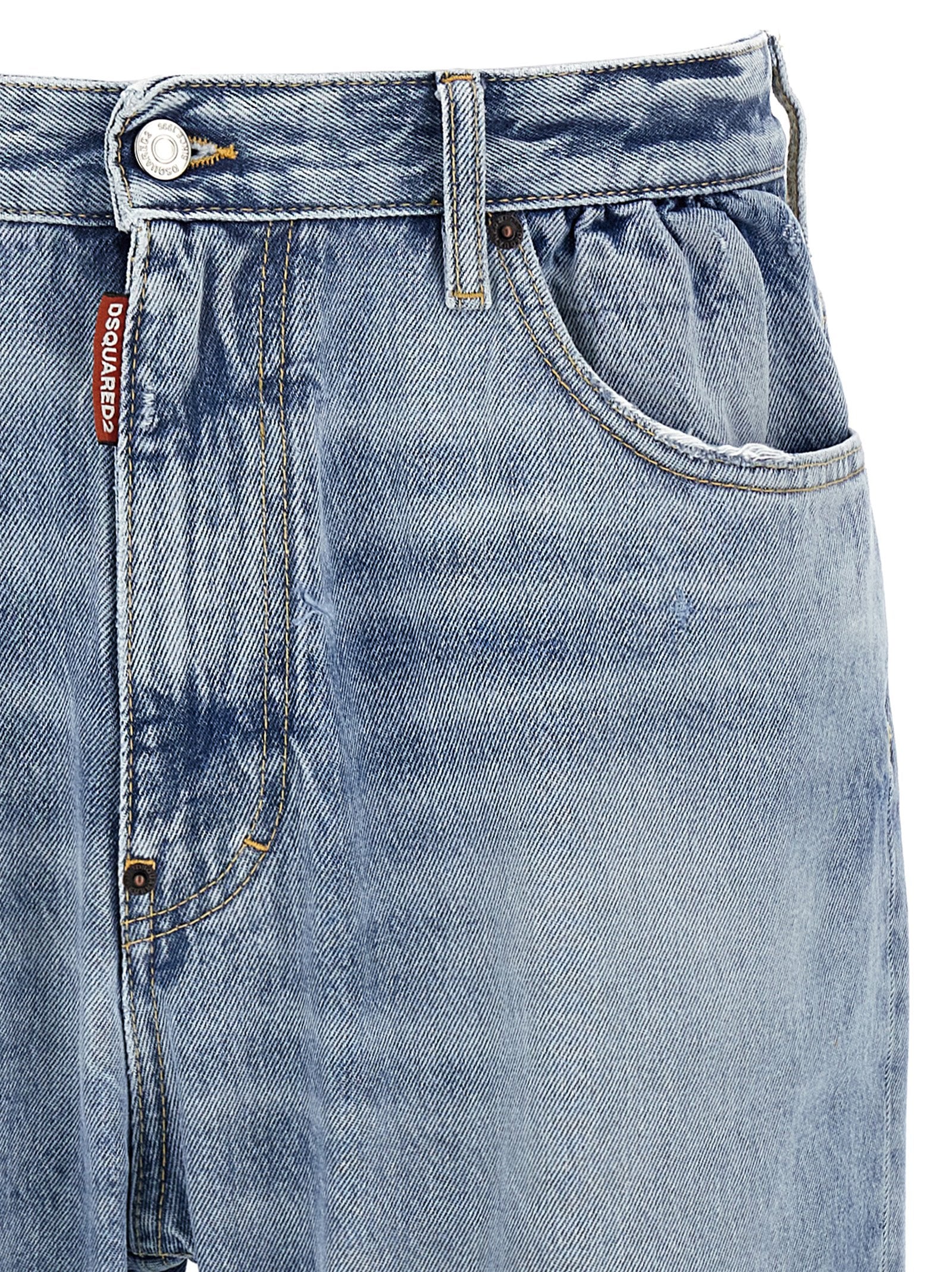 Dsquared² Jeans aus blauer Baumwolle in lässiger Passform
