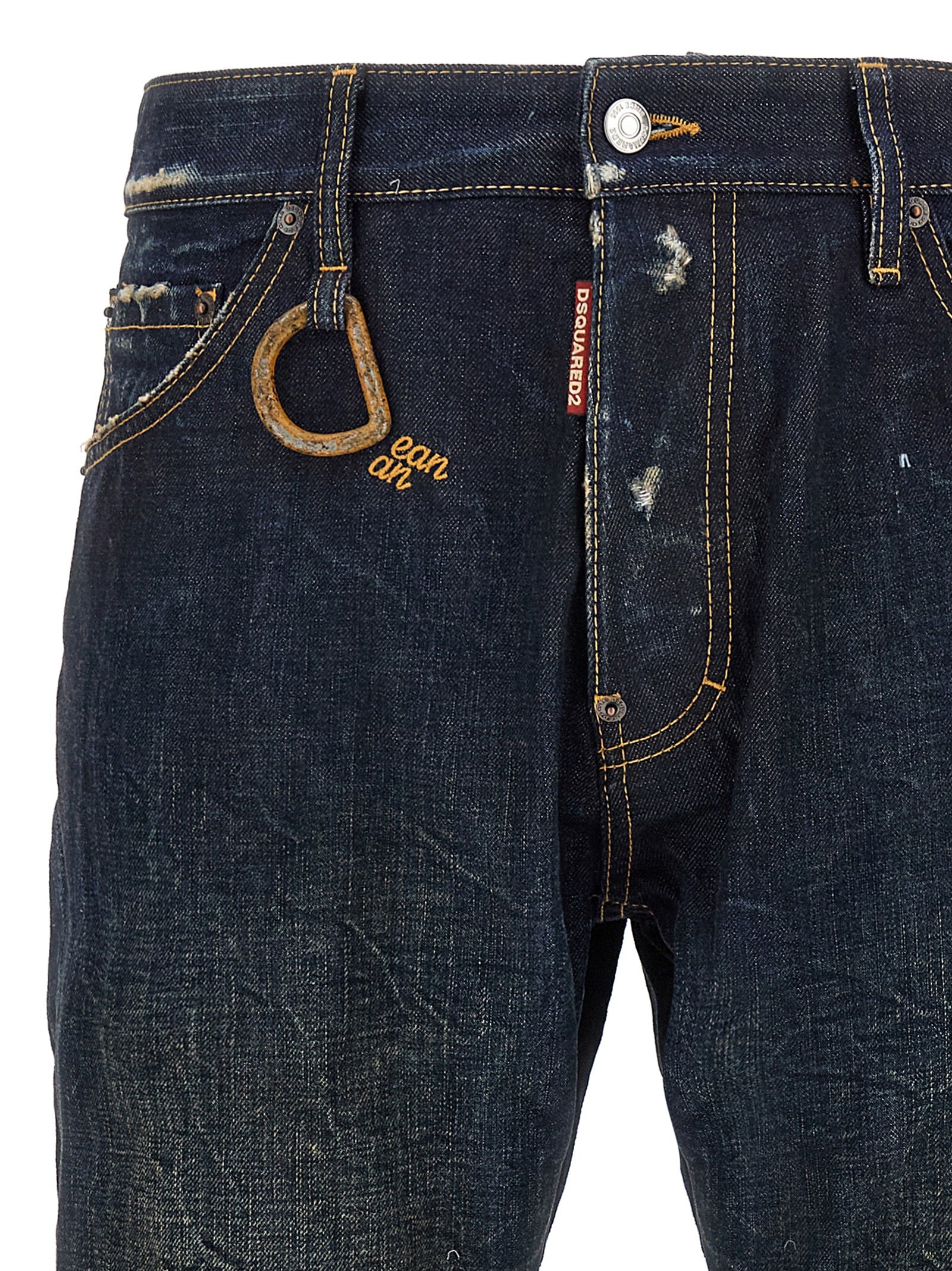 Blue Cotton Slim Fit Jeans