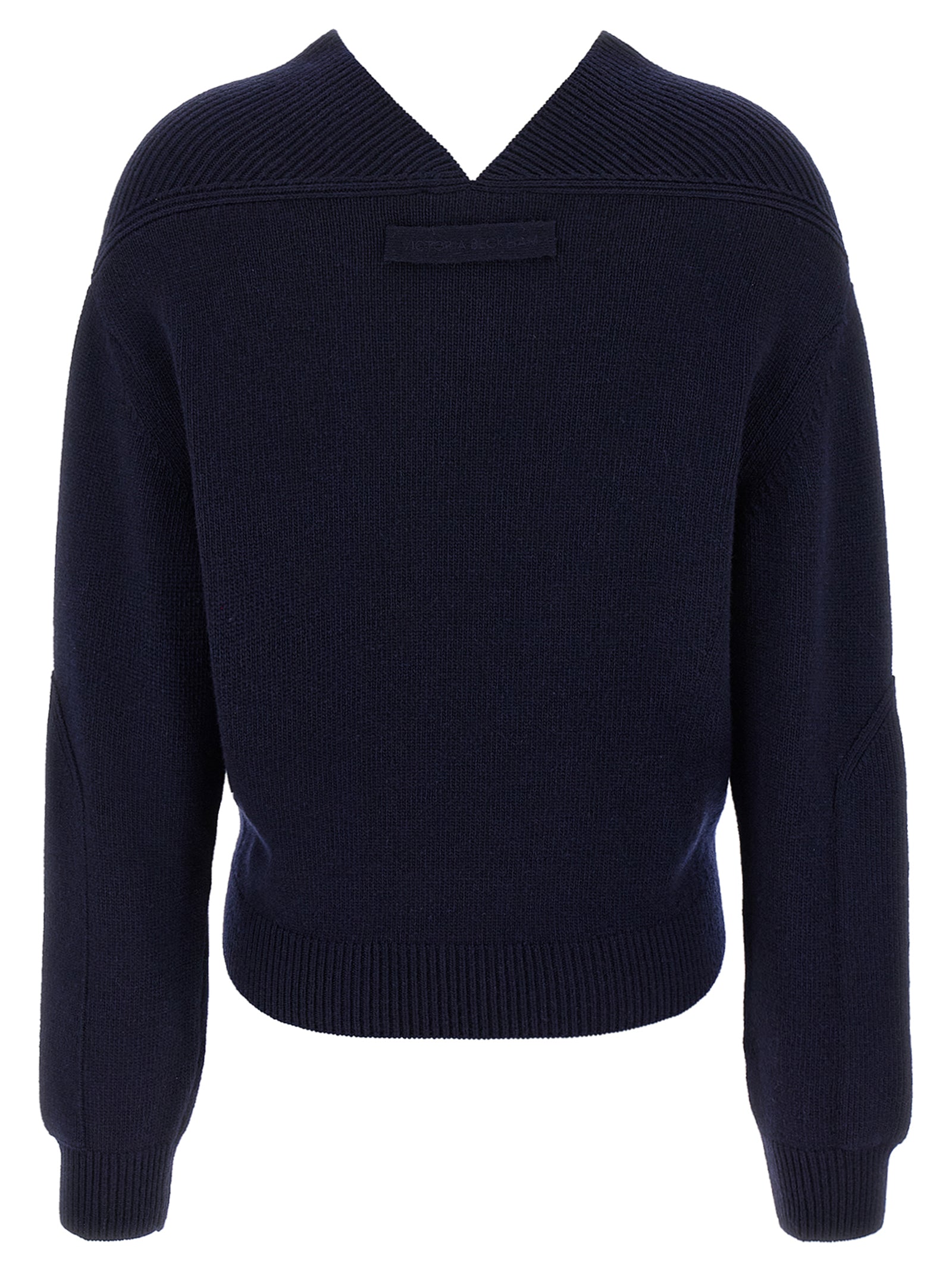 Victoria Beckham Blue Wool Cashmere Blend Cardigan