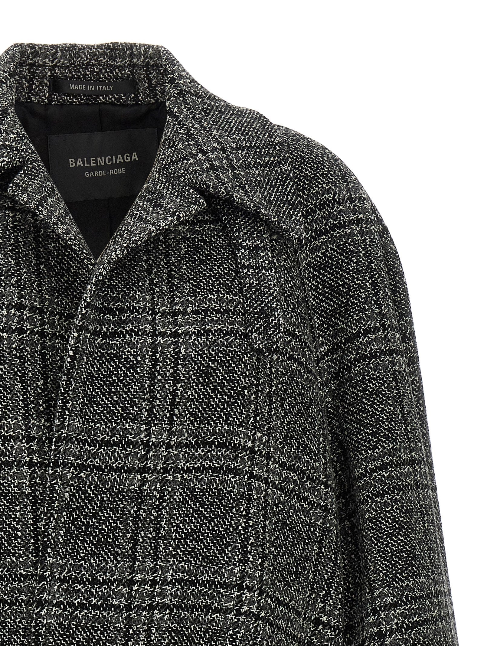 Balenciaga Mantel aus schwarzer Wolle