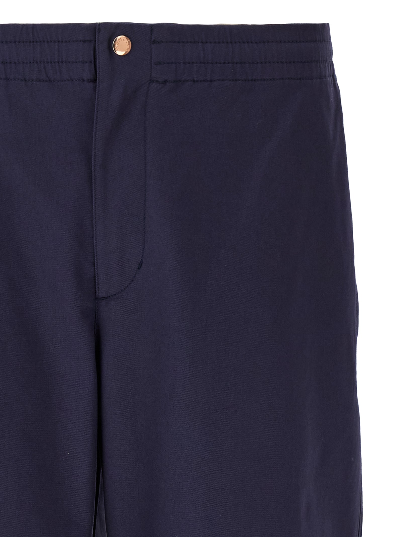 Pantalon décontracté en coton bleu MONCLER GENIUS
