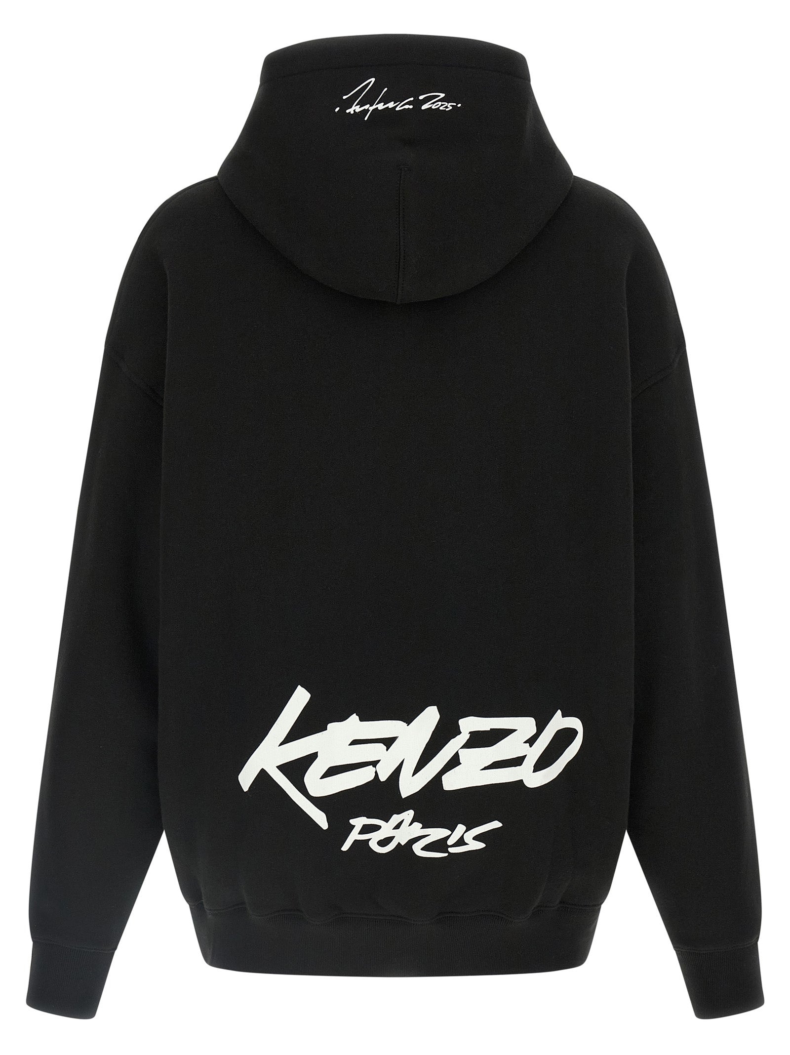 Sweat à capuche Kenzo en coton noir