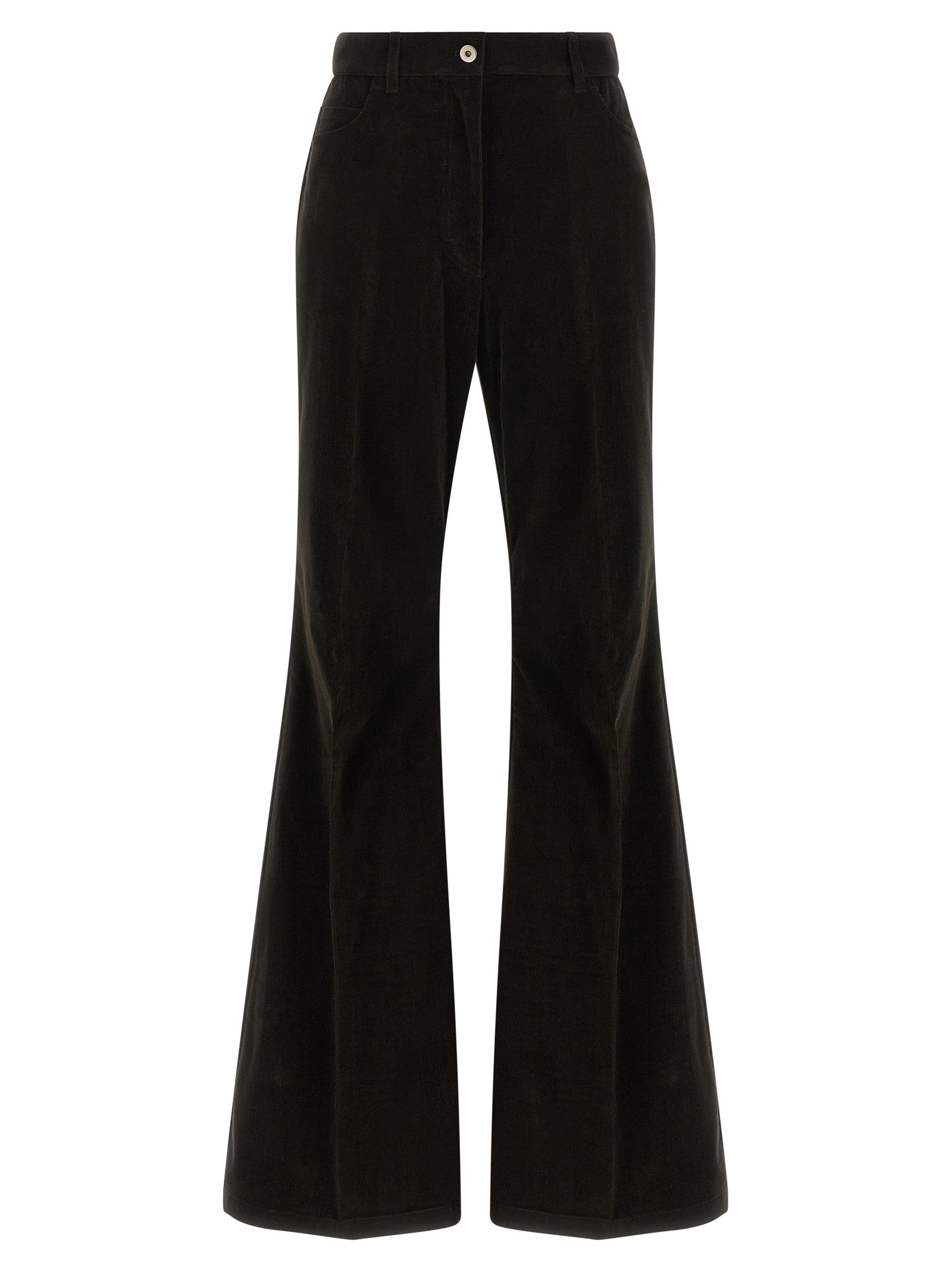 Ferragamo Braune Schlaghose aus Baumwolle