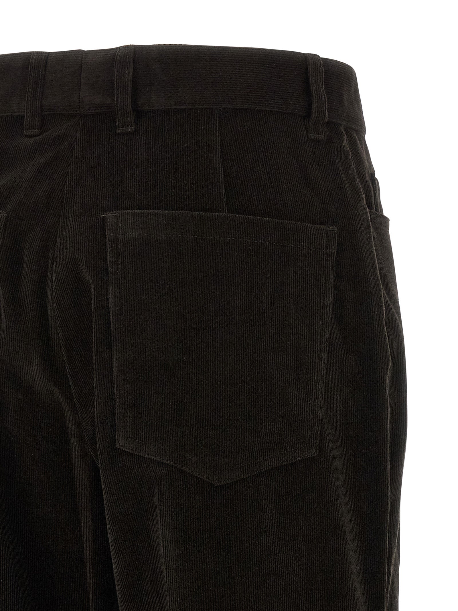 Ferragamo Braune Schlaghose aus Baumwolle