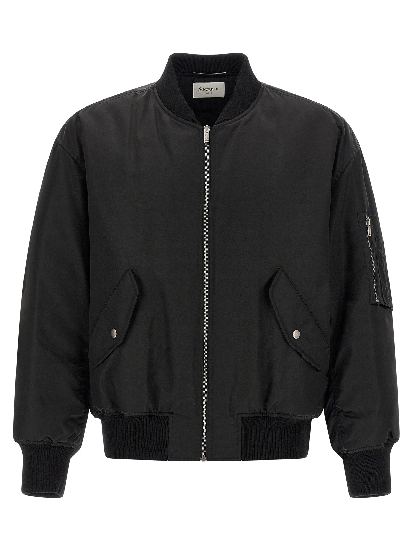 Blouson bomber Saint Laurent en polyamide noir