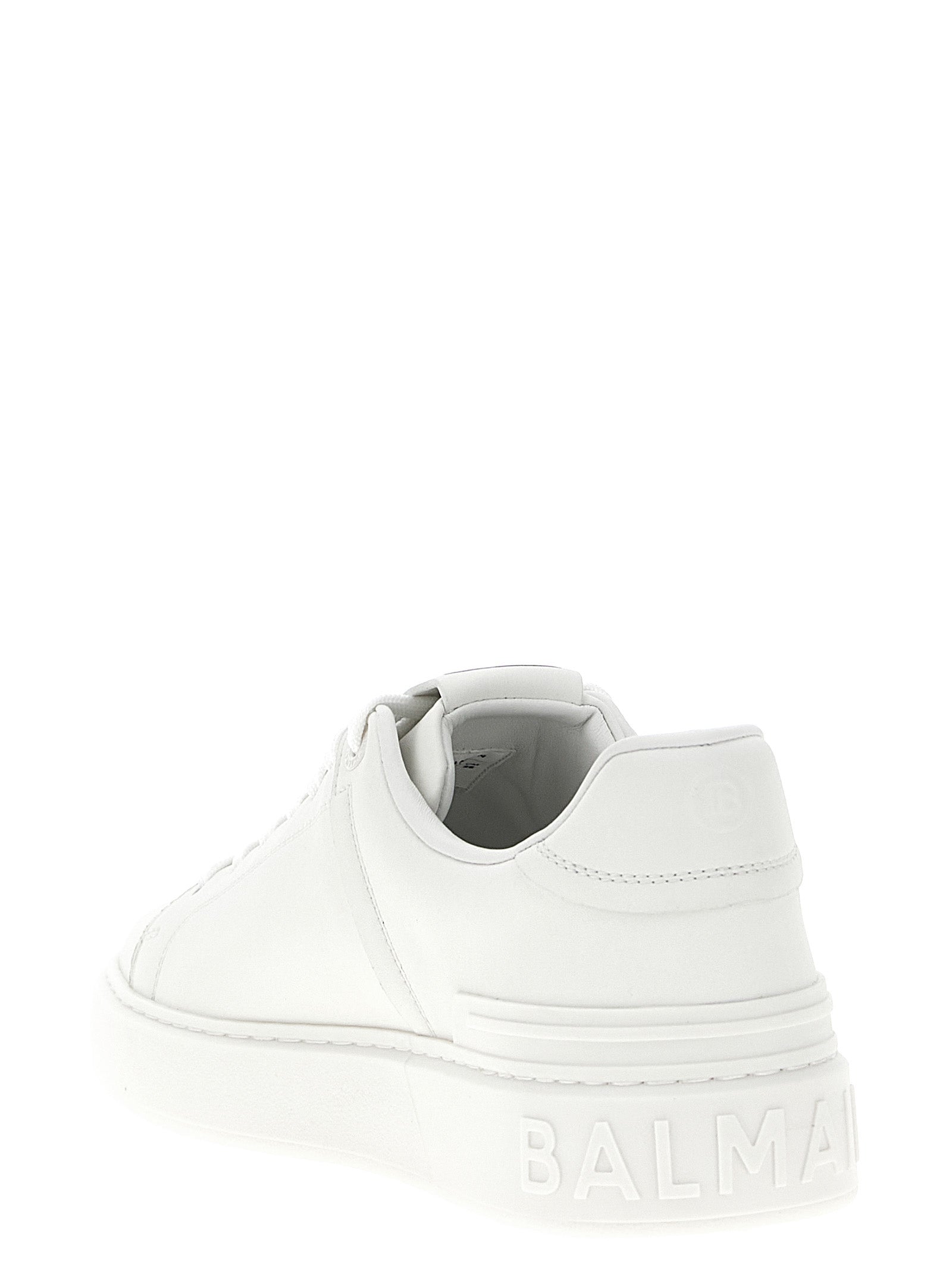 Baskets basses Balmain en cuir de veau blanc