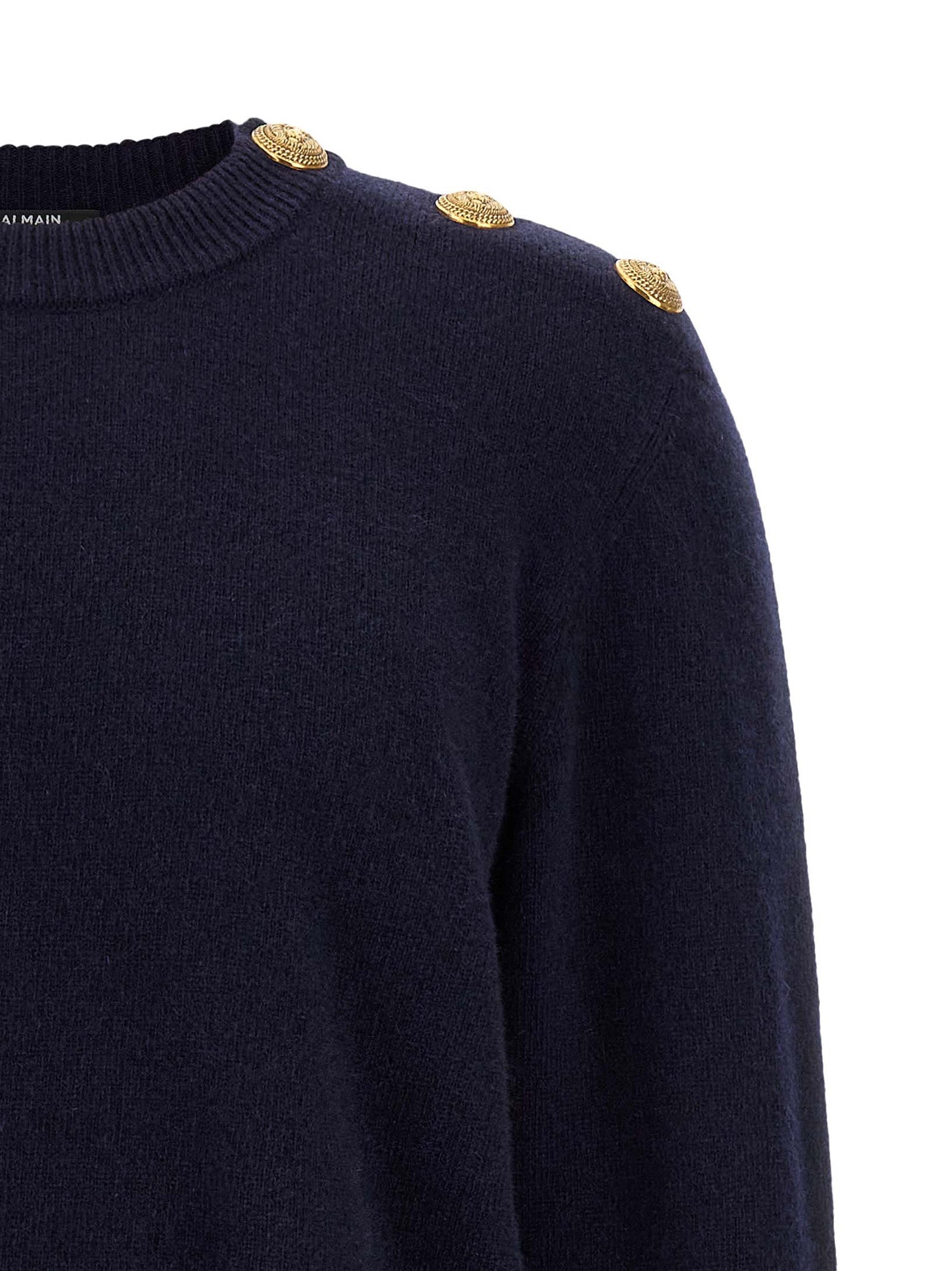 Cardigan en cachemire bleu Balmain