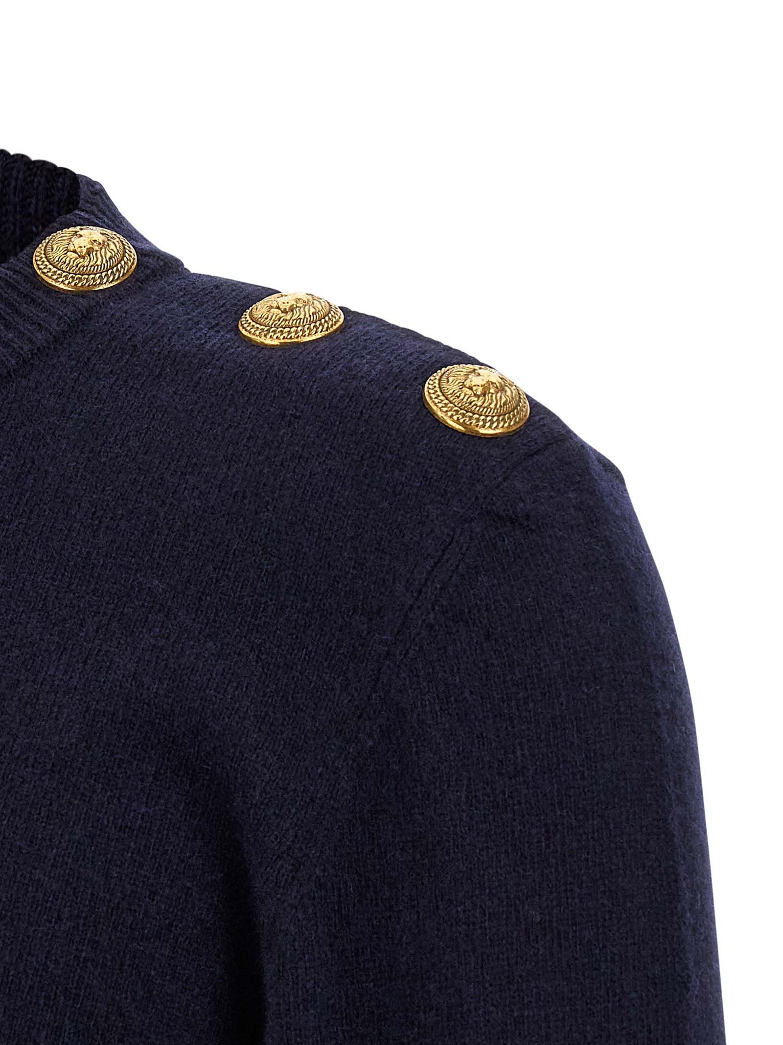 Cardigan en cachemire bleu Balmain
