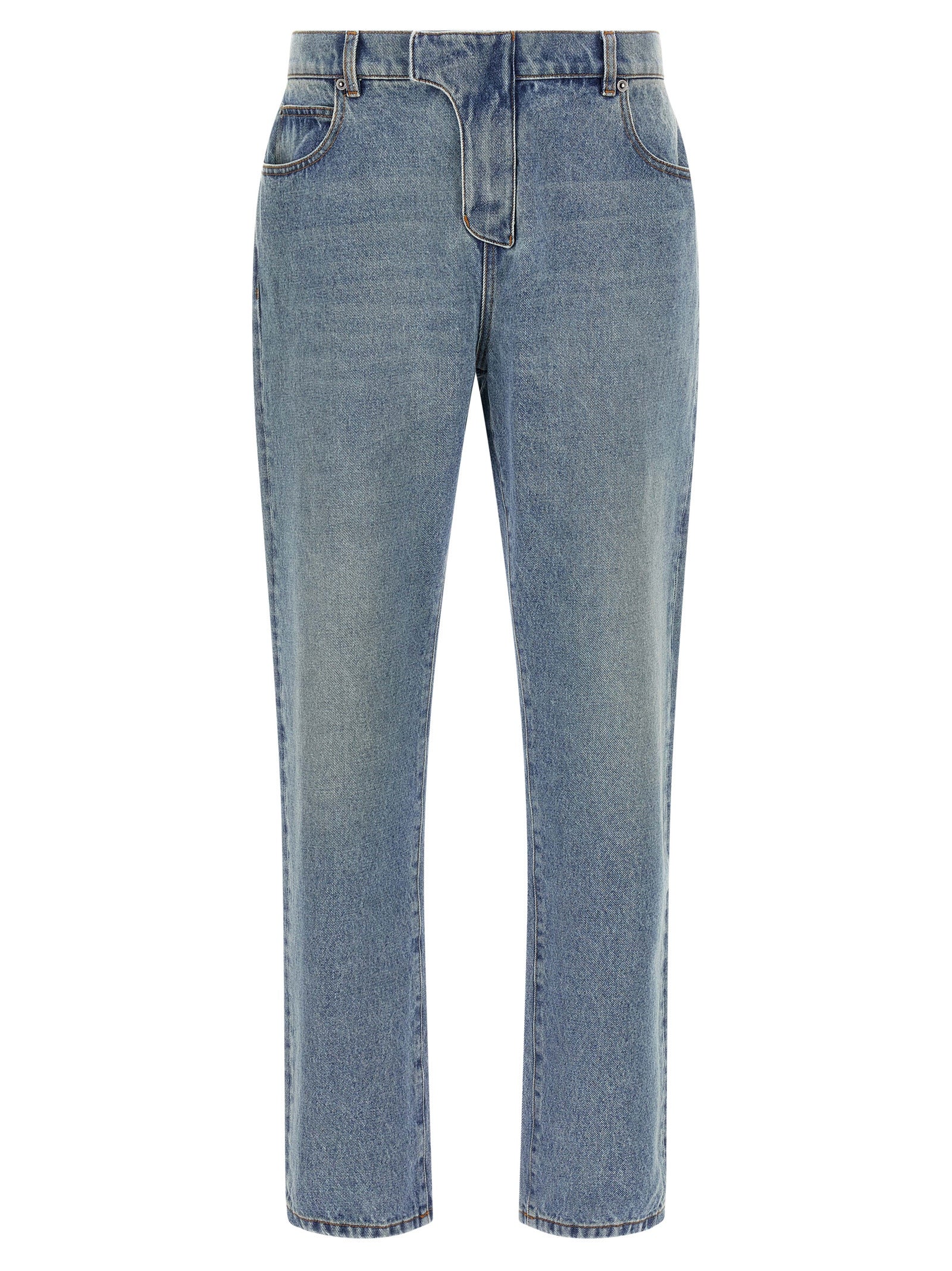 Balmain Jean en denim de coton bleu