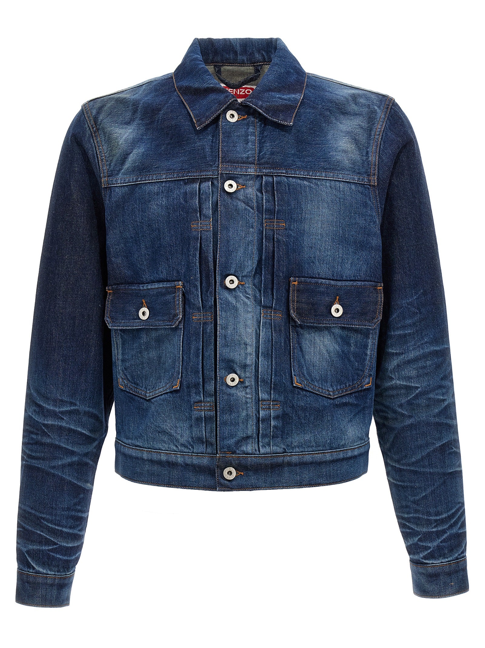 Veste en jean en coton bleu Kenzo