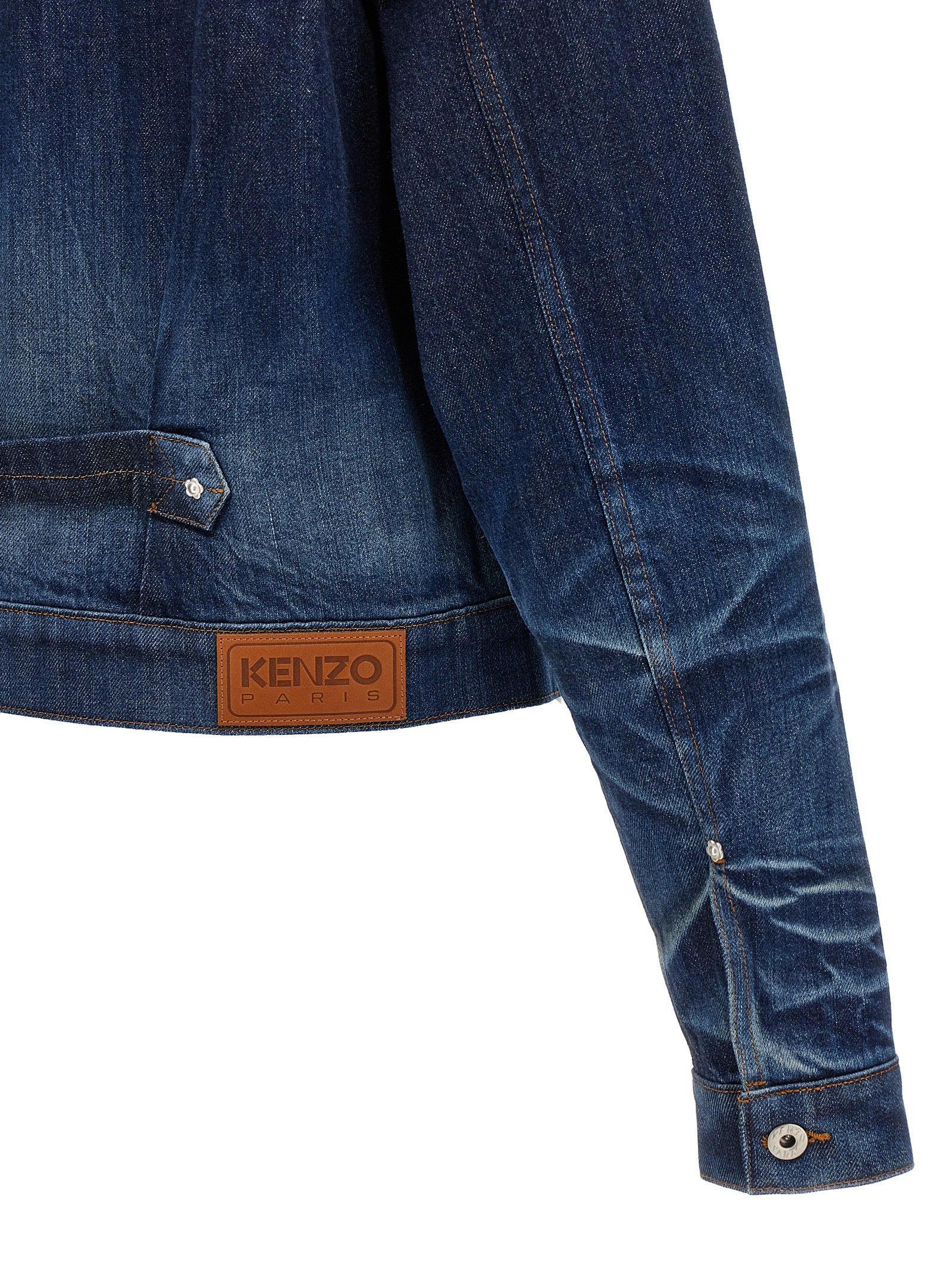 Veste en jean en coton bleu Kenzo