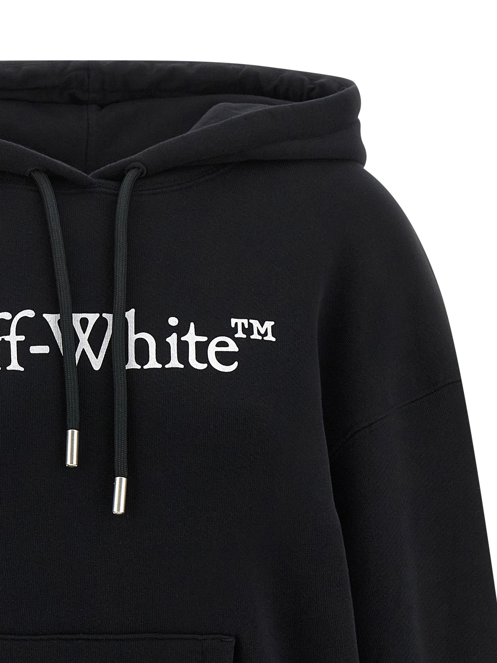 Sweat à capuche bicolore en coton Off-White