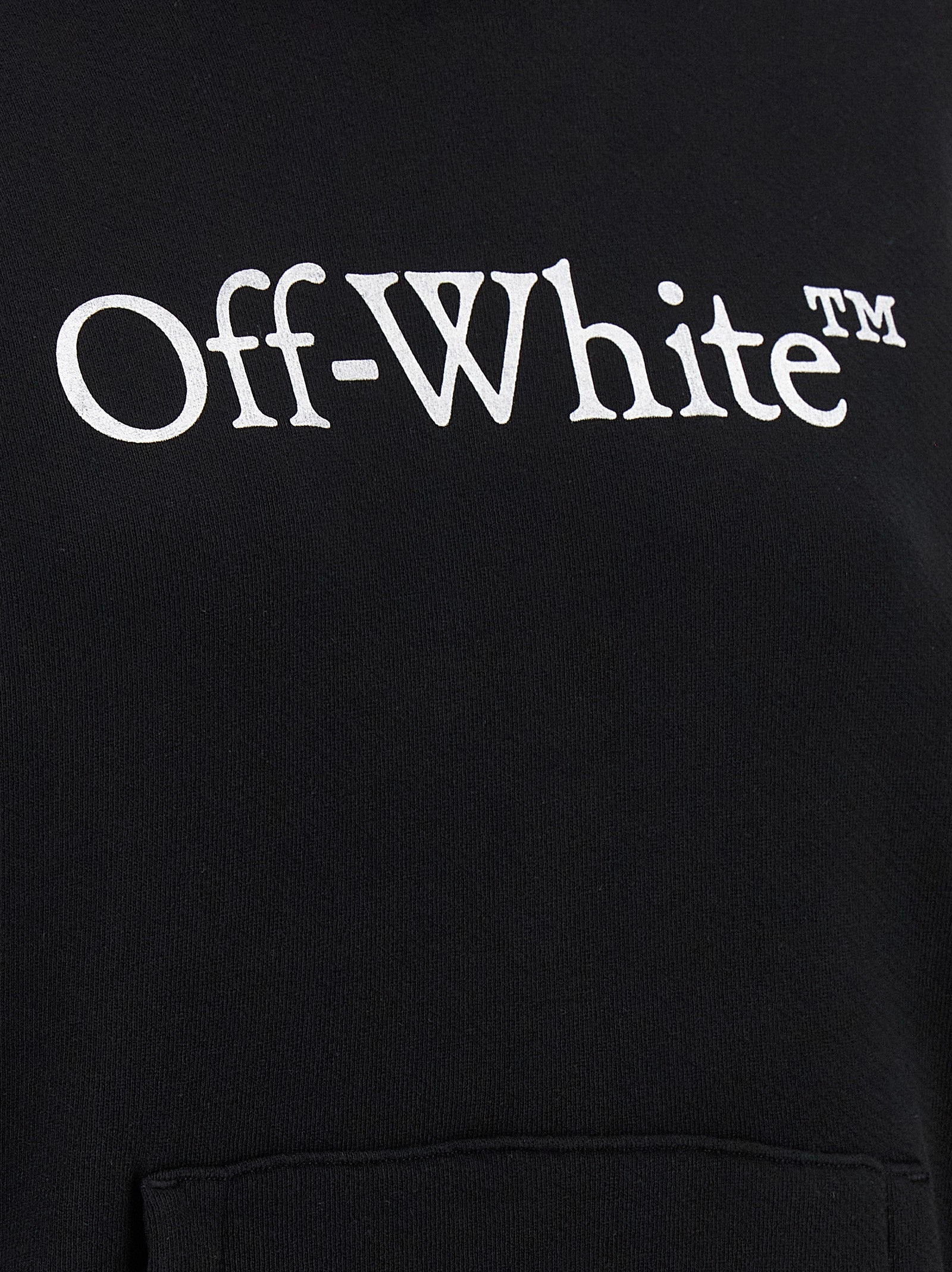 Sweat à capuche bicolore en coton Off-White
