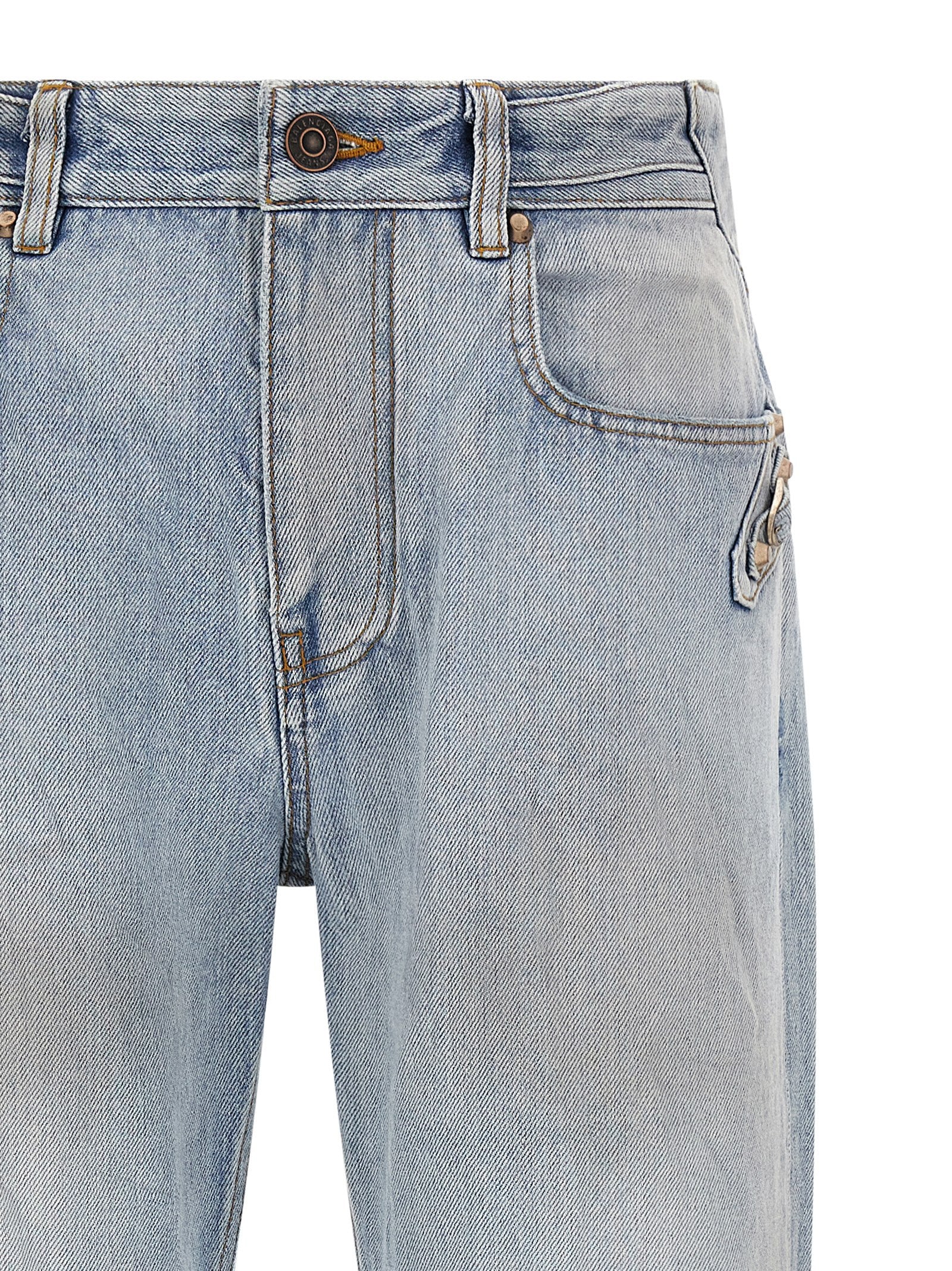 Balenciaga Blaue Jeans aus Baumwolle mit geradem Bein