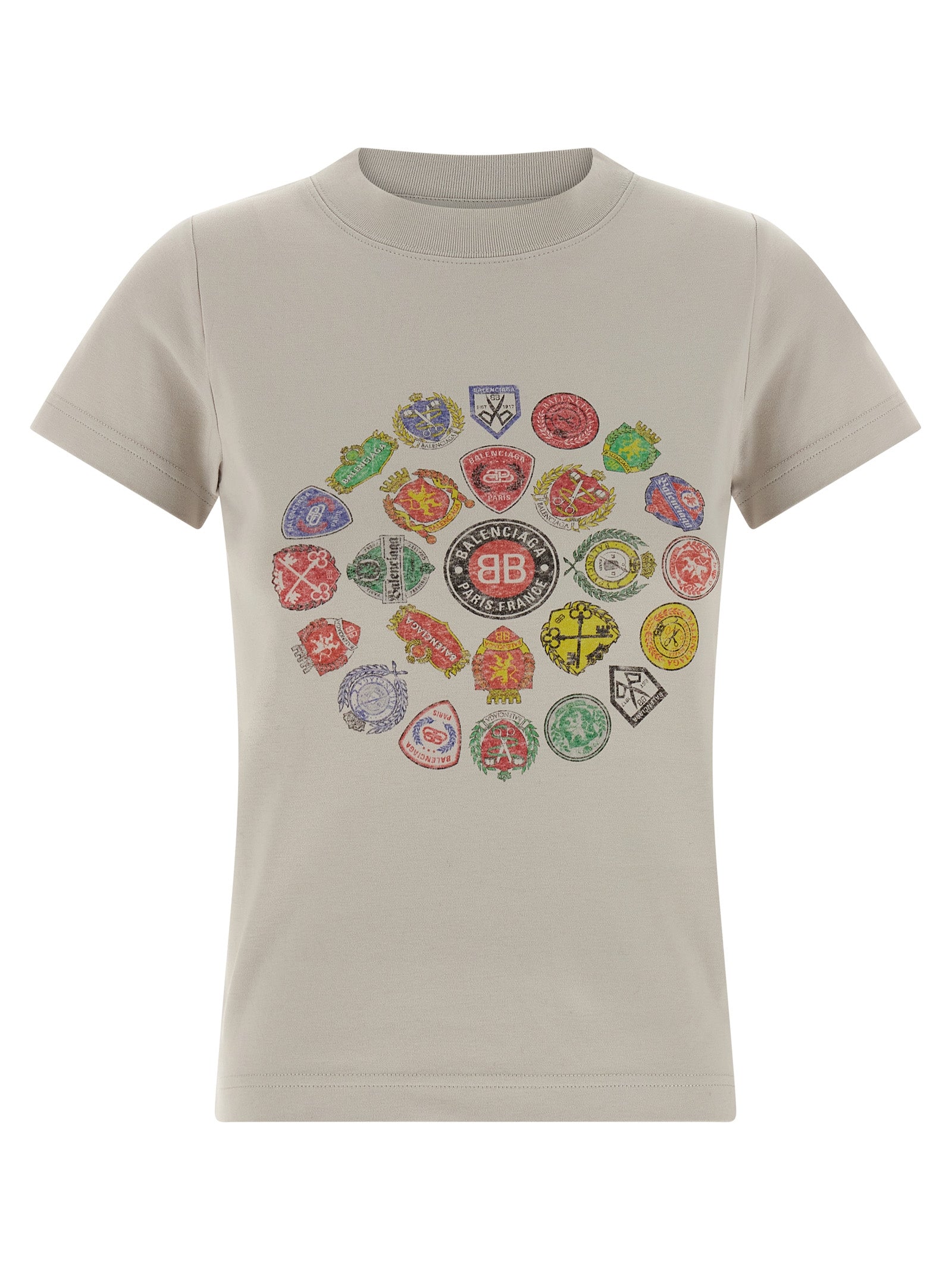 T-shirt Balenciaga en coton gris