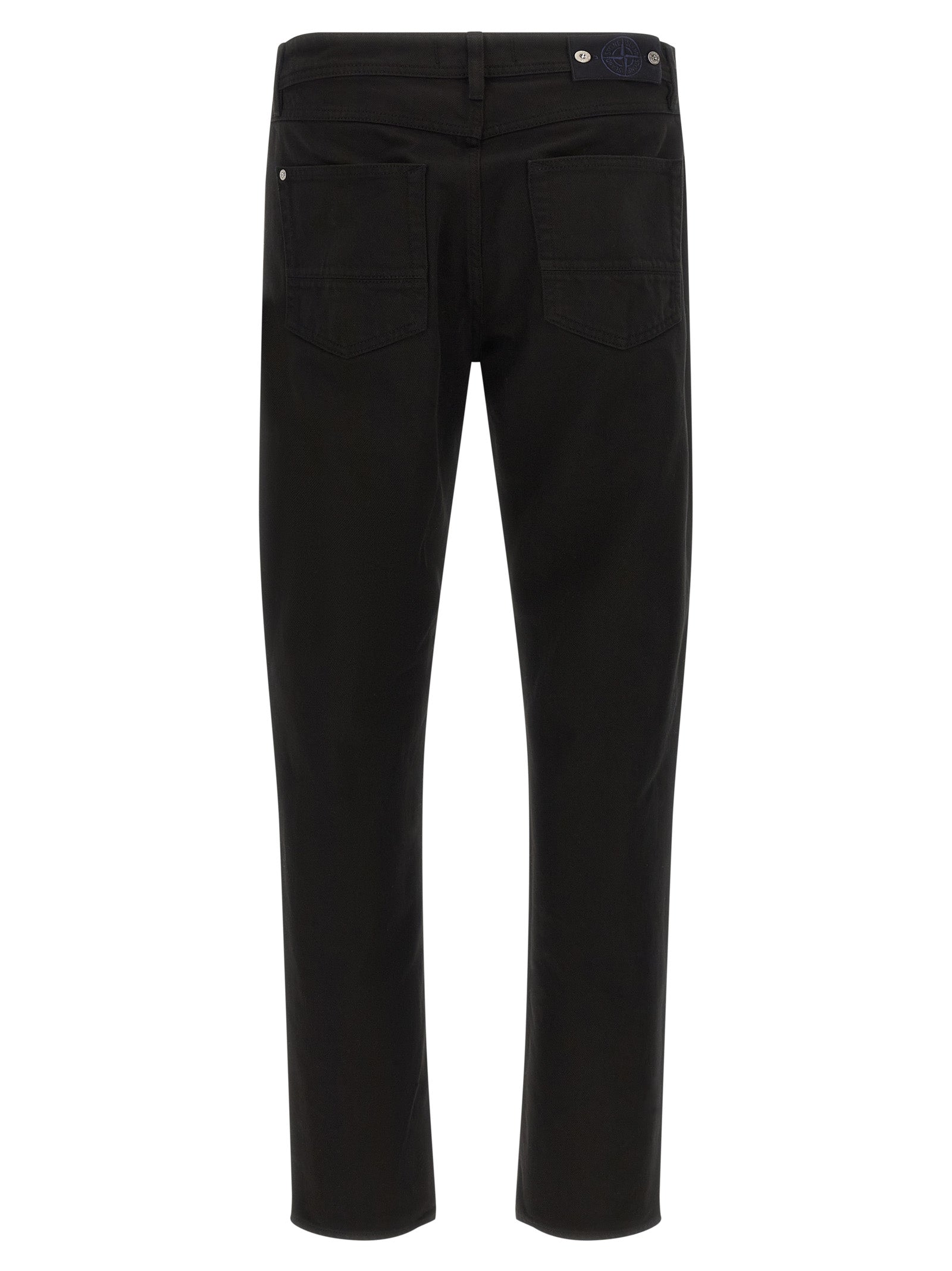 Jean droit en coton noir Stone Island