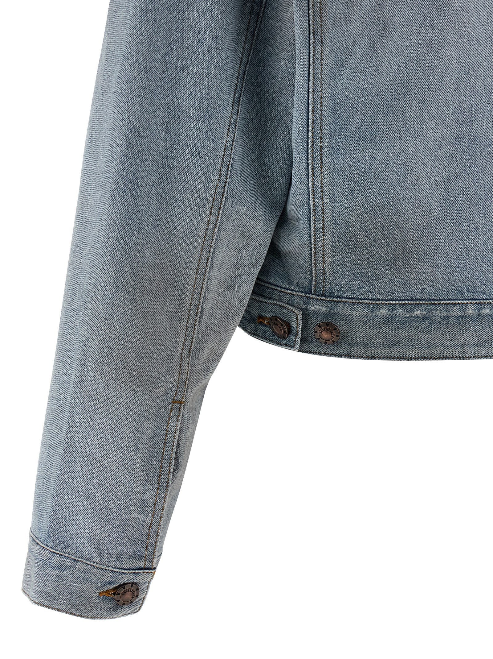 Veste en jean en coton bleu Balenciaga