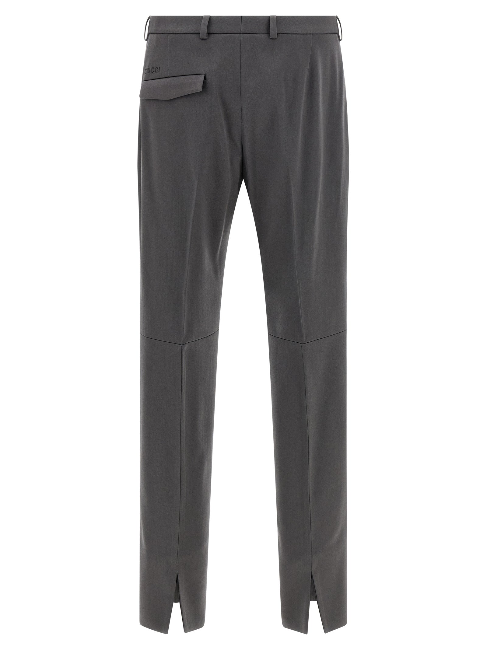 Pantalon habillé en laine gris Gucci