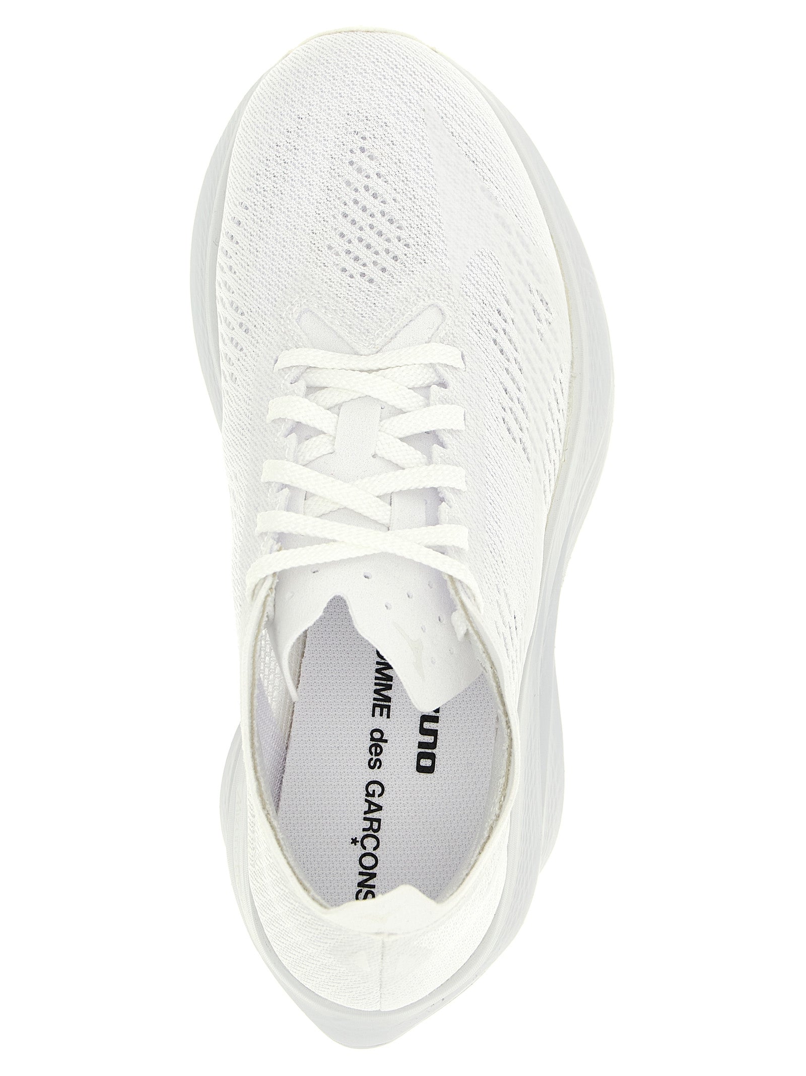 Baskets de sport synthétiques blanches Comme des Garçons