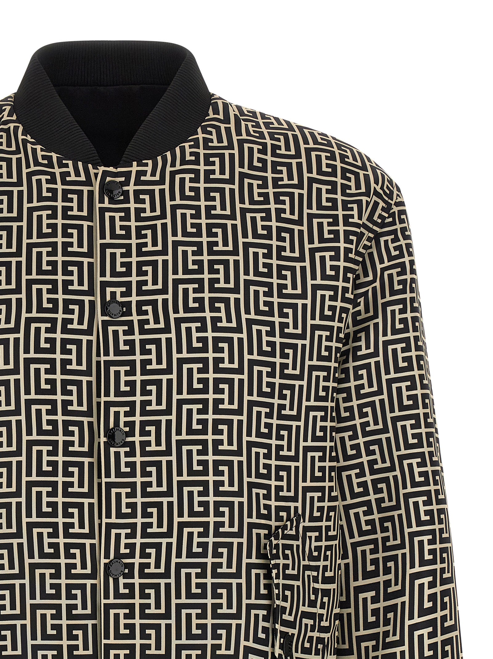 Bomber Balmain en polyamide noir