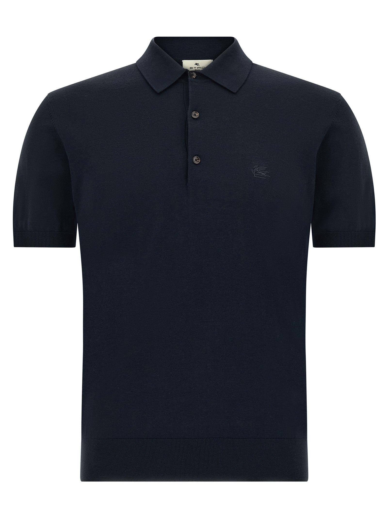 Polo en coton bleu Etro