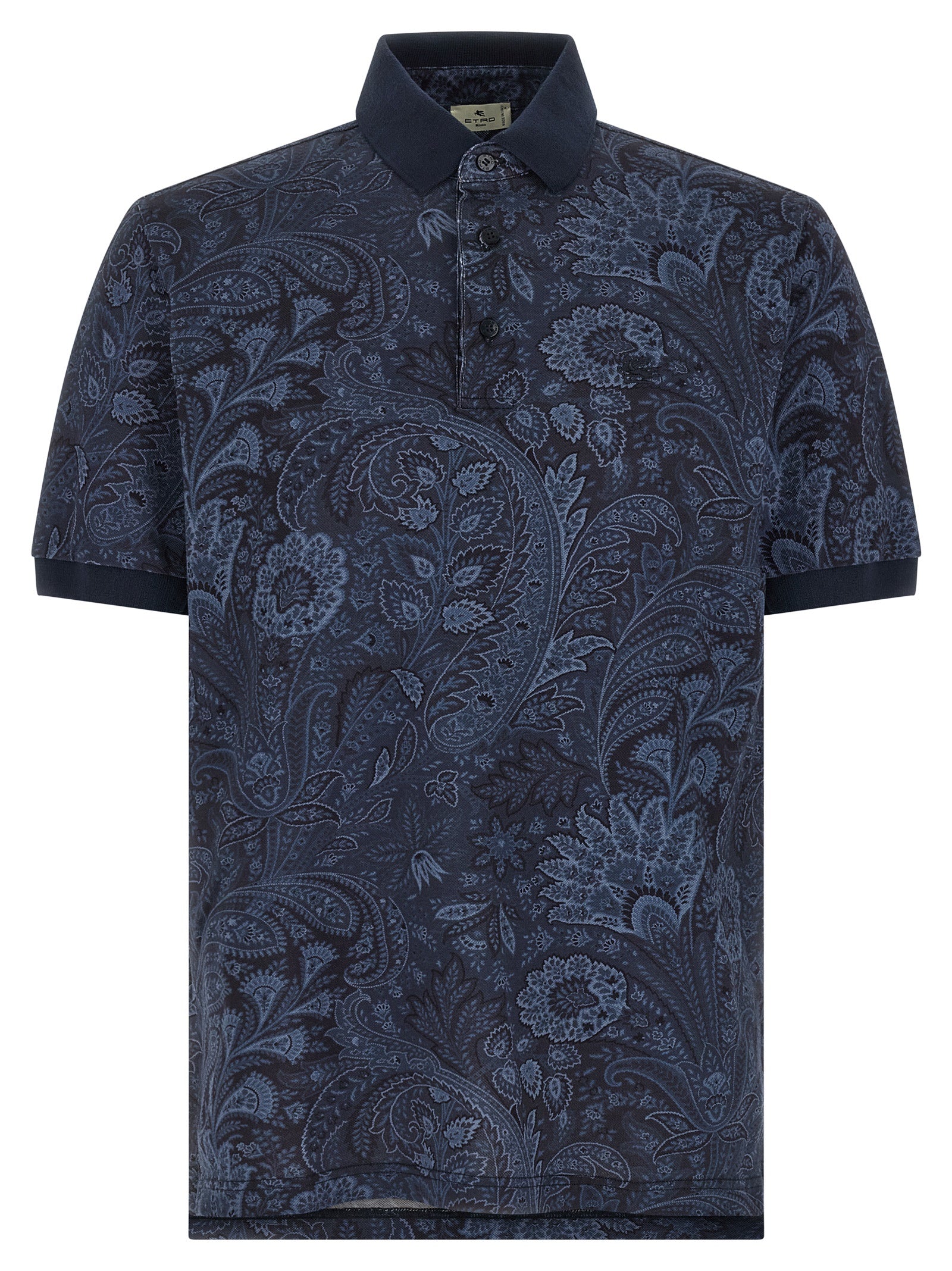 Polo en coton bleu Etro