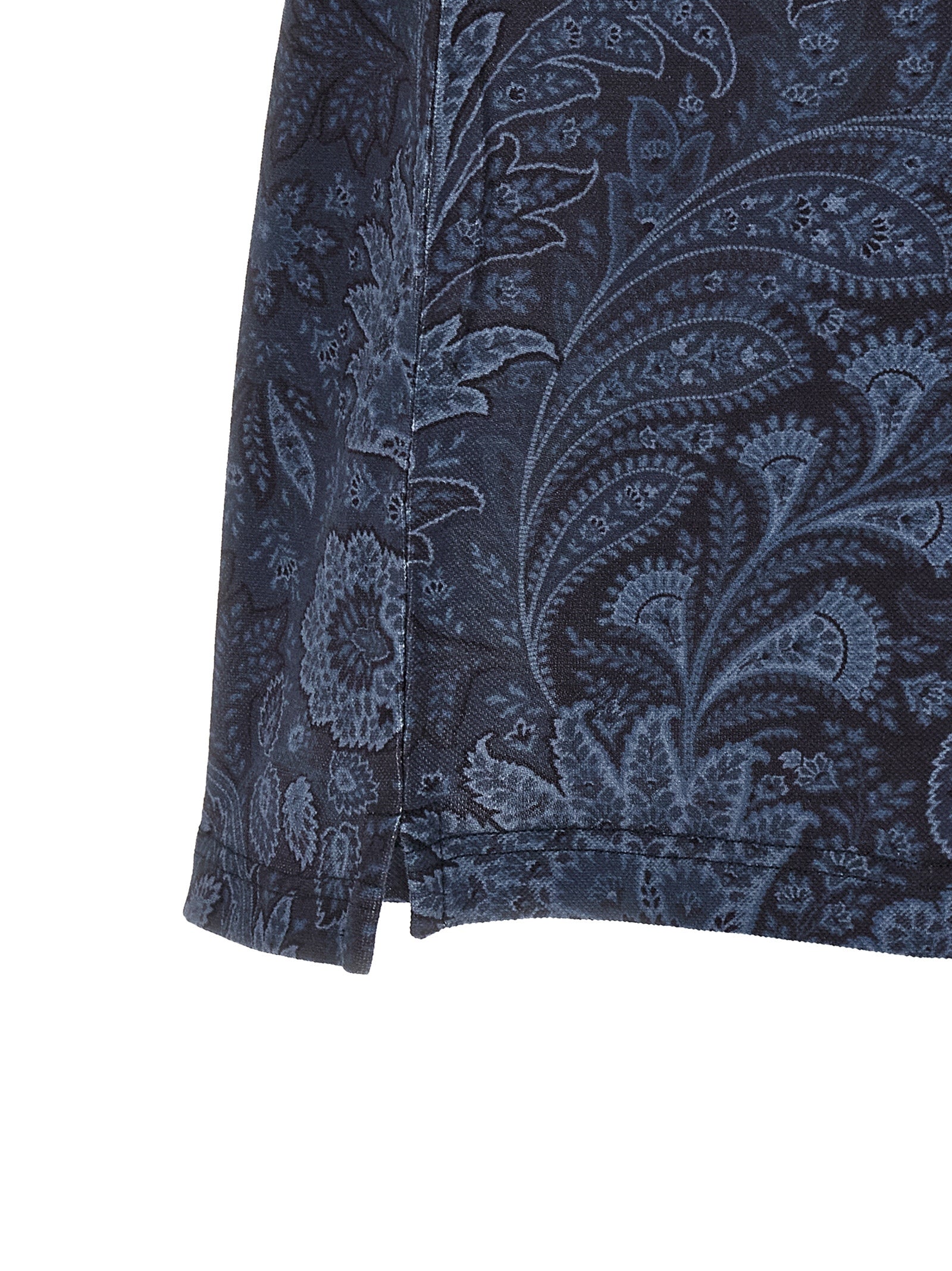 Polo en coton bleu Etro