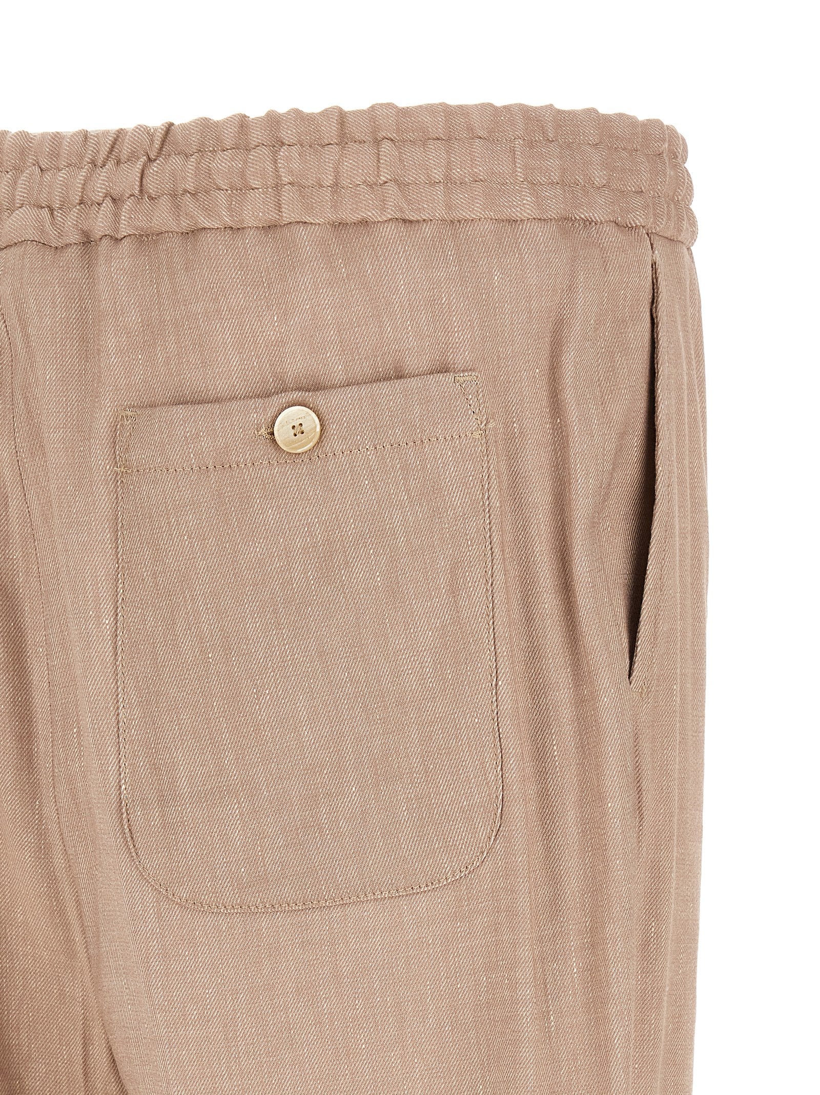 Beige Linen Joggers (Workout Pants)
