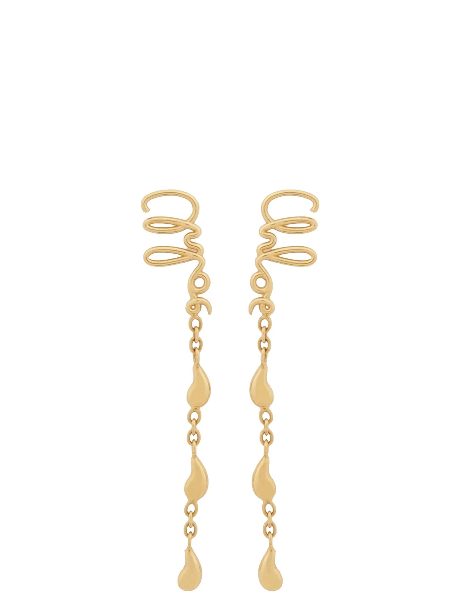 Boucles d'oreilles Chloé en laiton doré