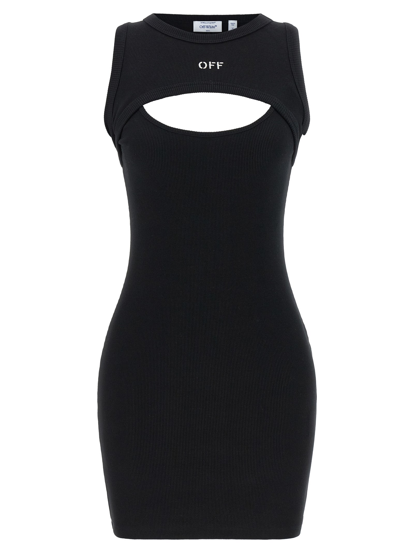 Bicolor Cotton Short Dress