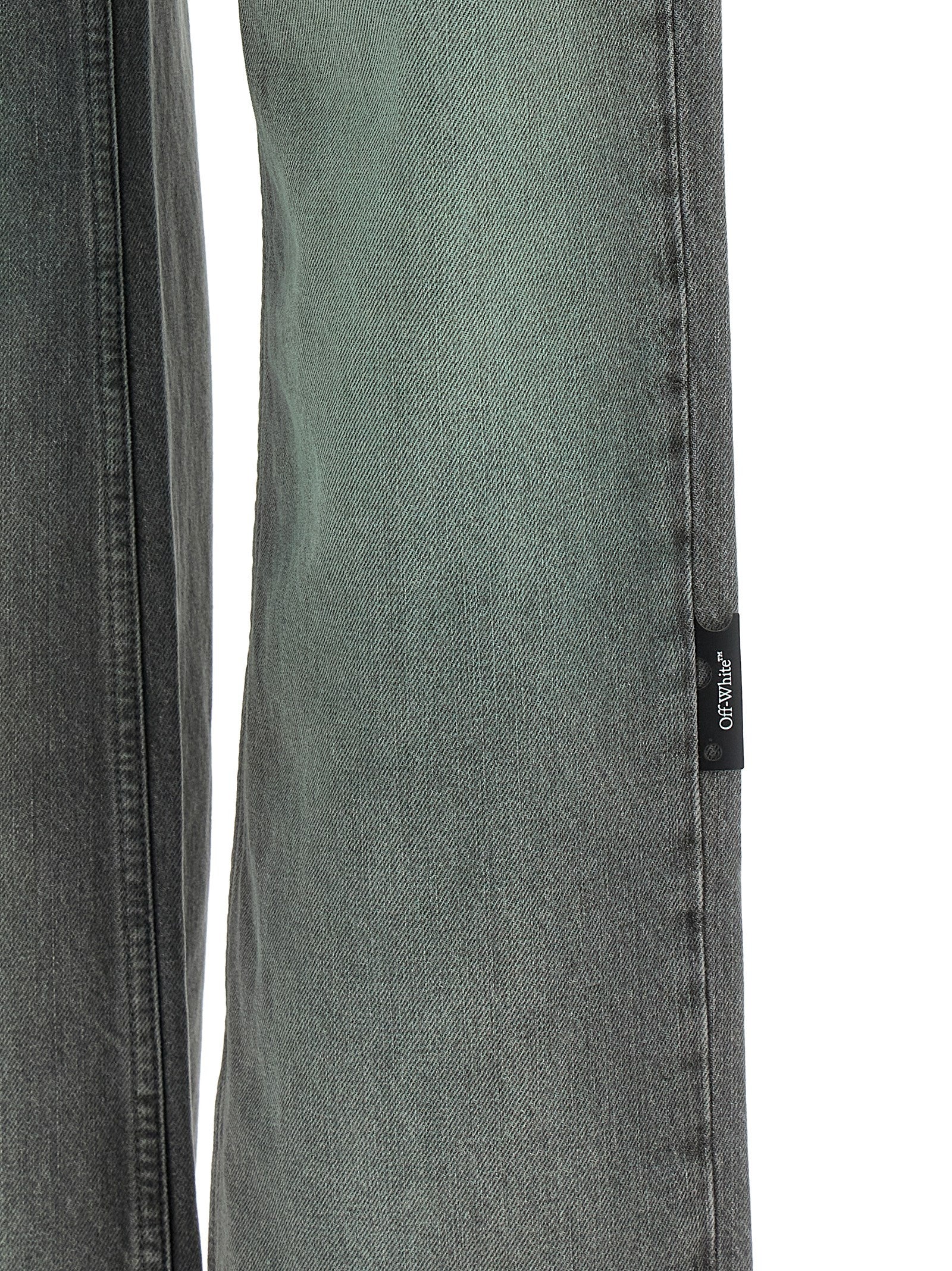 Jeans en jean de coton gris cassé