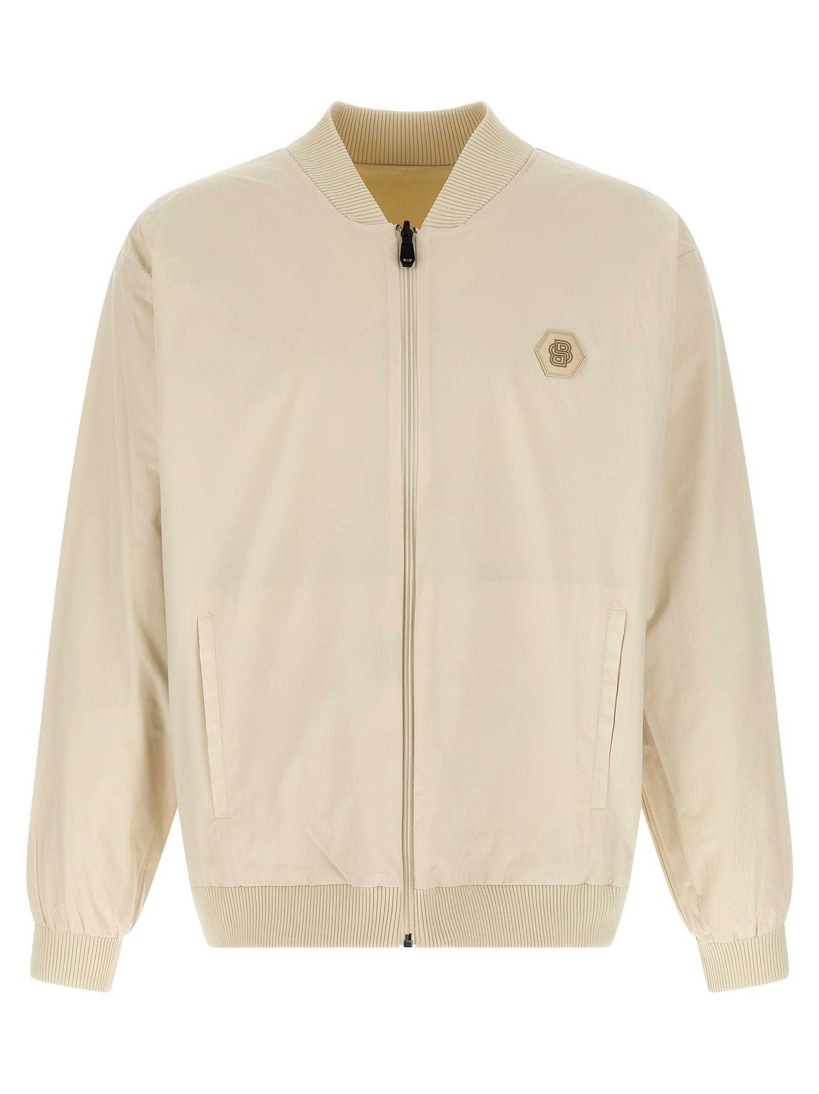 Beige Polyamide Bomber