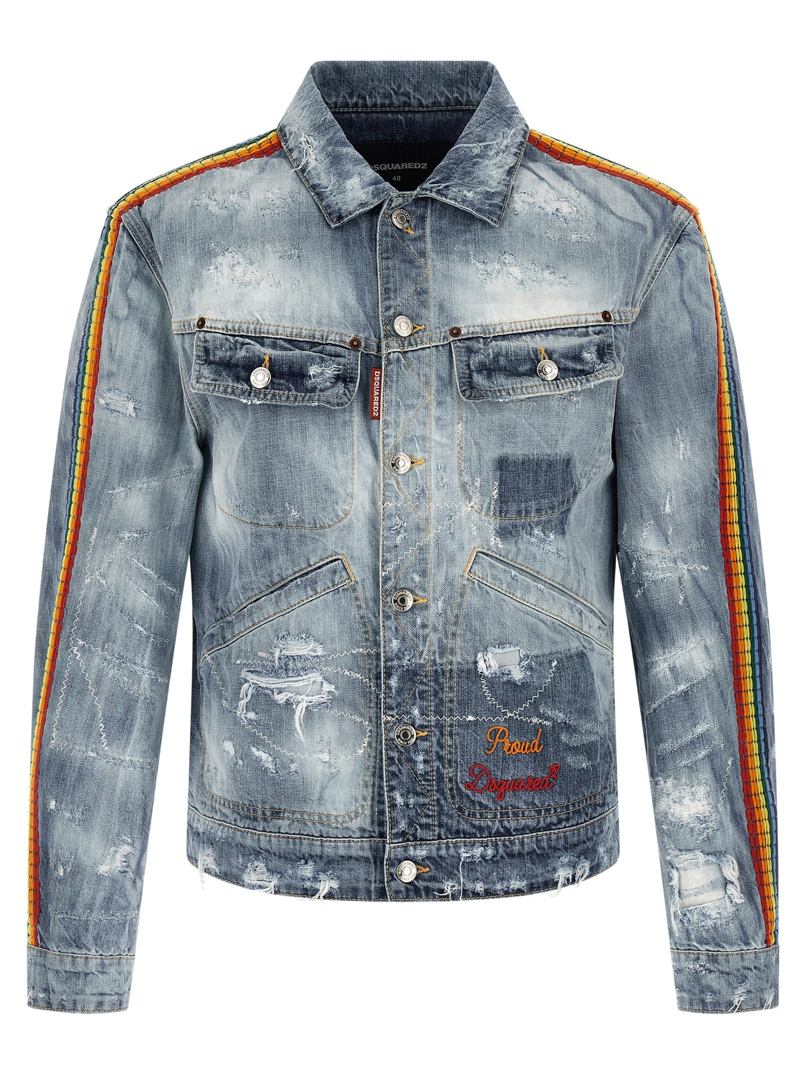 Veste en jean en coton bleu Dsquared²