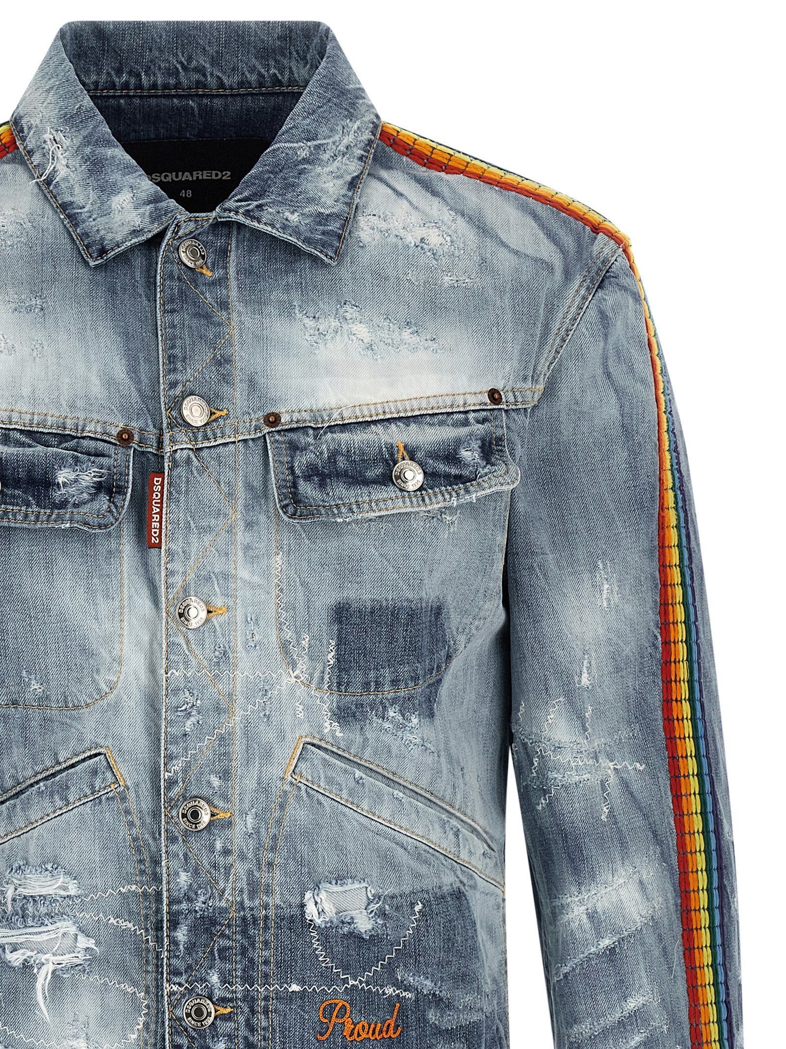 Veste en jean en coton bleu Dsquared²
