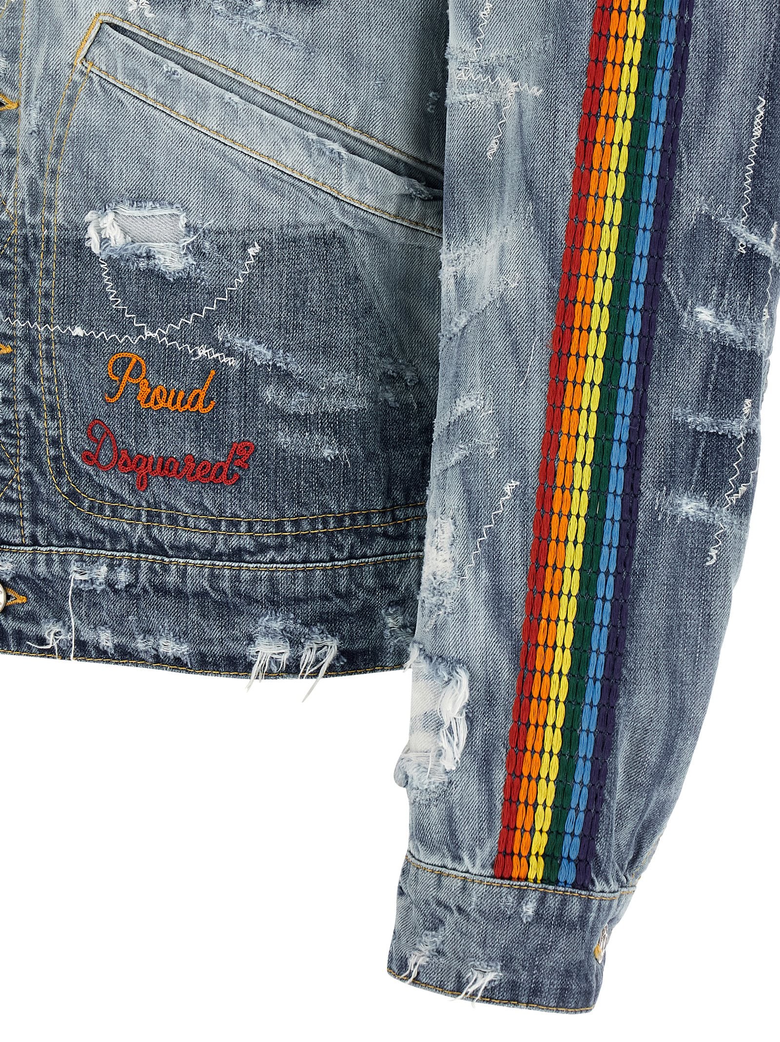 Veste en jean en coton bleu Dsquared²