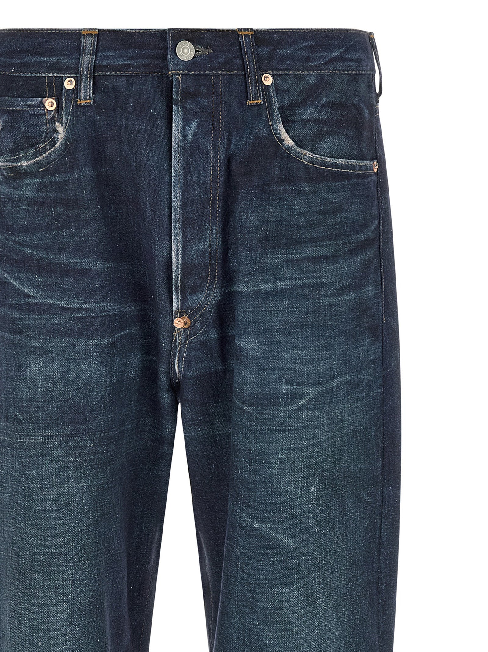 Blue Linen Jeans Denim