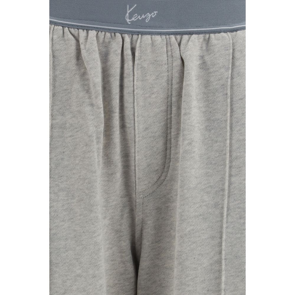 Graue Baumwoll-Jogginghose mit Logo-Gummibund